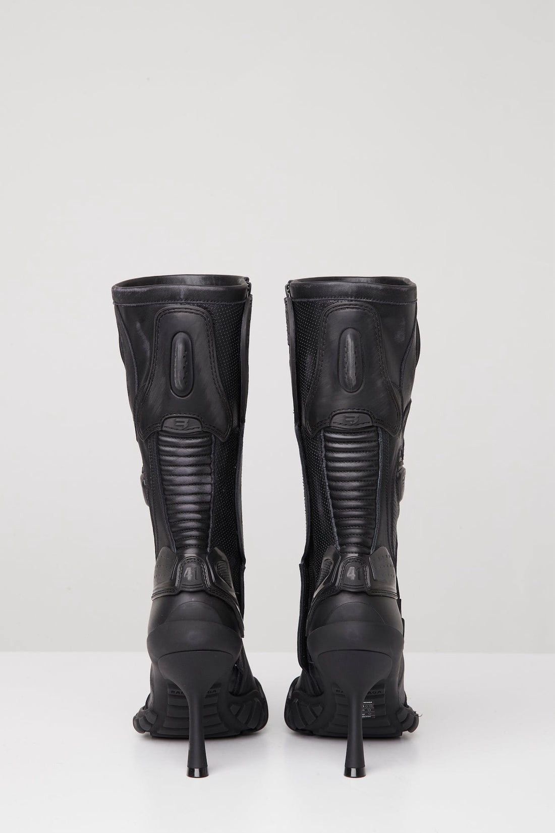 Balenciaga 🔥$4.9K VALUE🔥 Black Leather Biker Boots Size US 11 / IT 41 - 4 Thumbnail