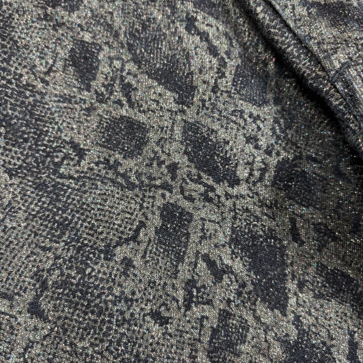 Yasuyuki Ishii 2000s Chubby Gang - Glittered Snake Skin Denim Flared Pants Size US 29 - 7 Thumbnail