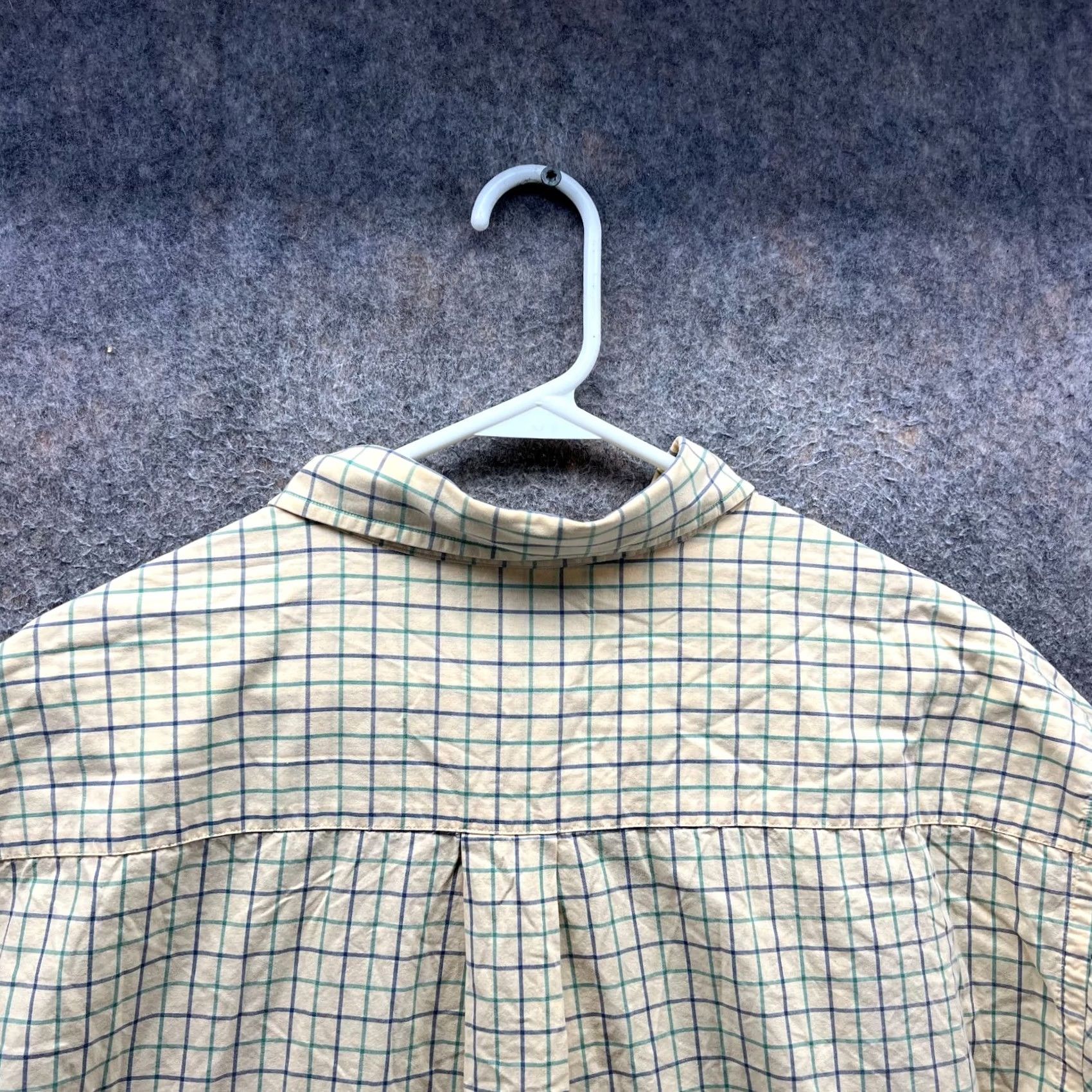 Brooks Brothers Brooks Brothers Sport Shirt Men XL Yellow Plaid Button-Down Cotton Windowpane Short Sleeve Button-Up Casual Business Size US XL / EU 56 / 4 - 7 Thumbnail