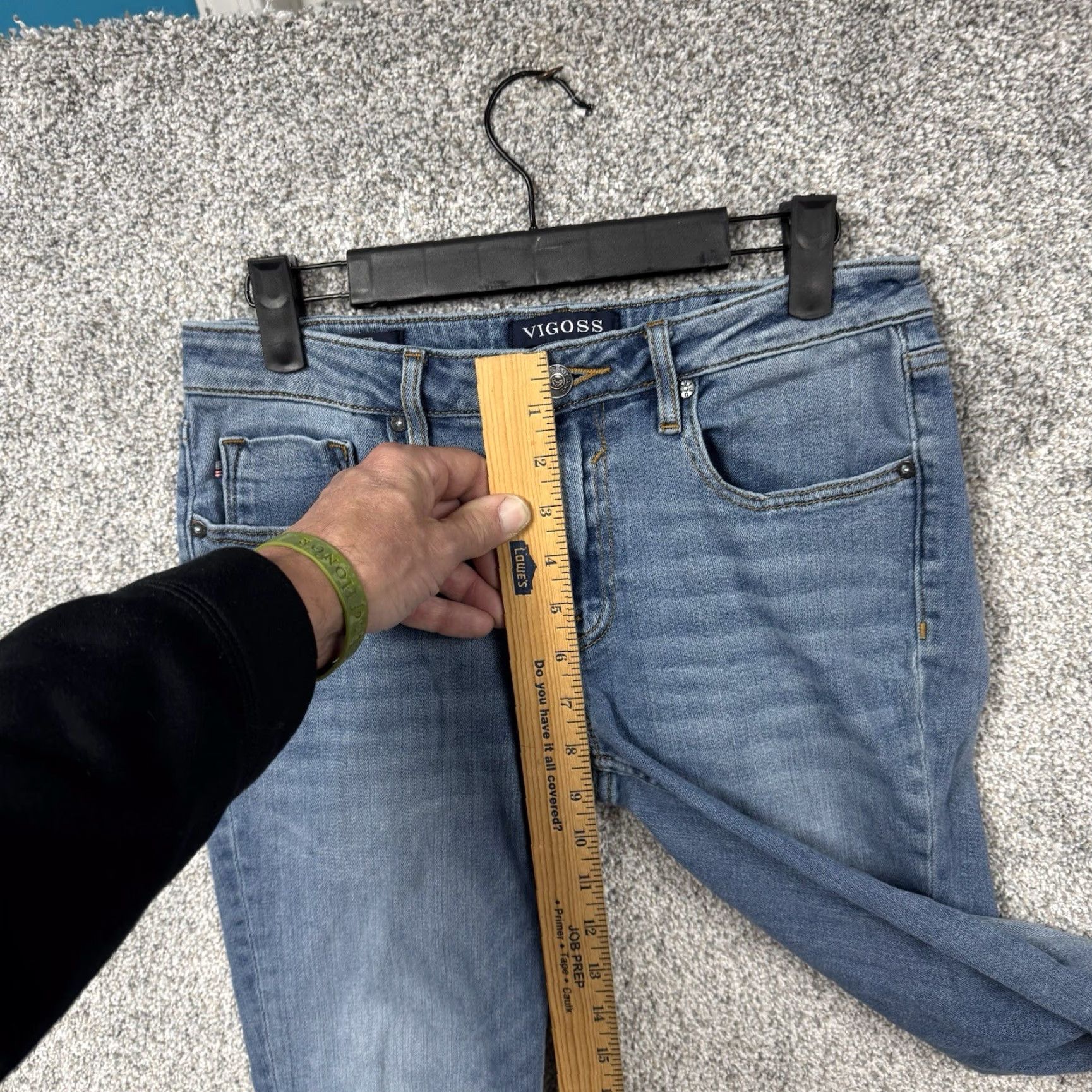 Vintage VIGOSS Jeans Bootcut 28x30 Women Regular 28 Inseam Medium Wash Blue Cotton Polyester Spandex 5-Pocket Denim Vintage No Y2K Retro Classic Fit Jeans Size 28" / US 6 / IT 42 - 6 Thumbnail