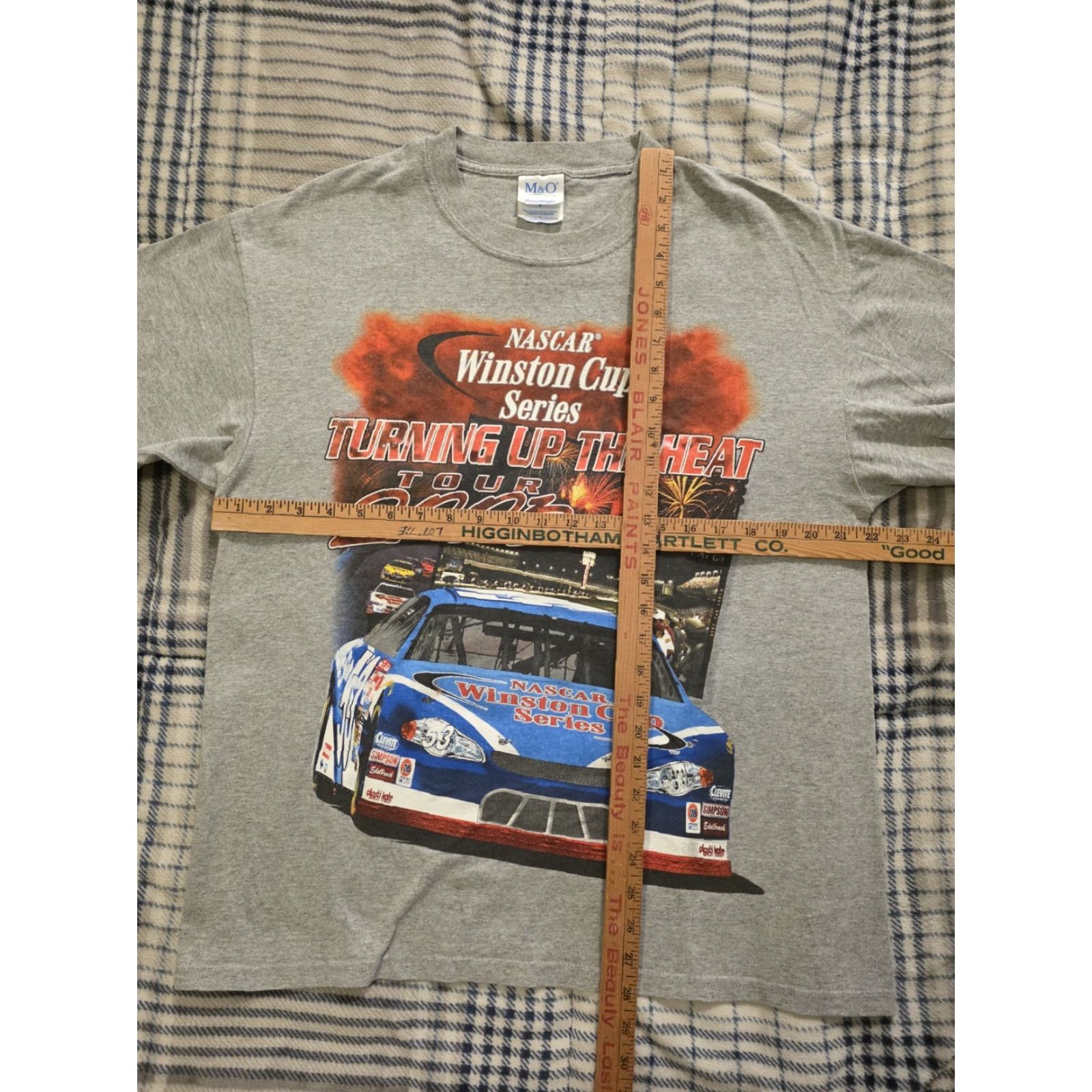 NASCAR VINTAGE NASCAR Winston Cup Series M&O KNITS T Shirt Double Sided Mens Large Gray Cotton Crew Neck Short Sleeve Cars 2000s Mens Size US L / EU 52-54 / 3 - 6 Thumbnail