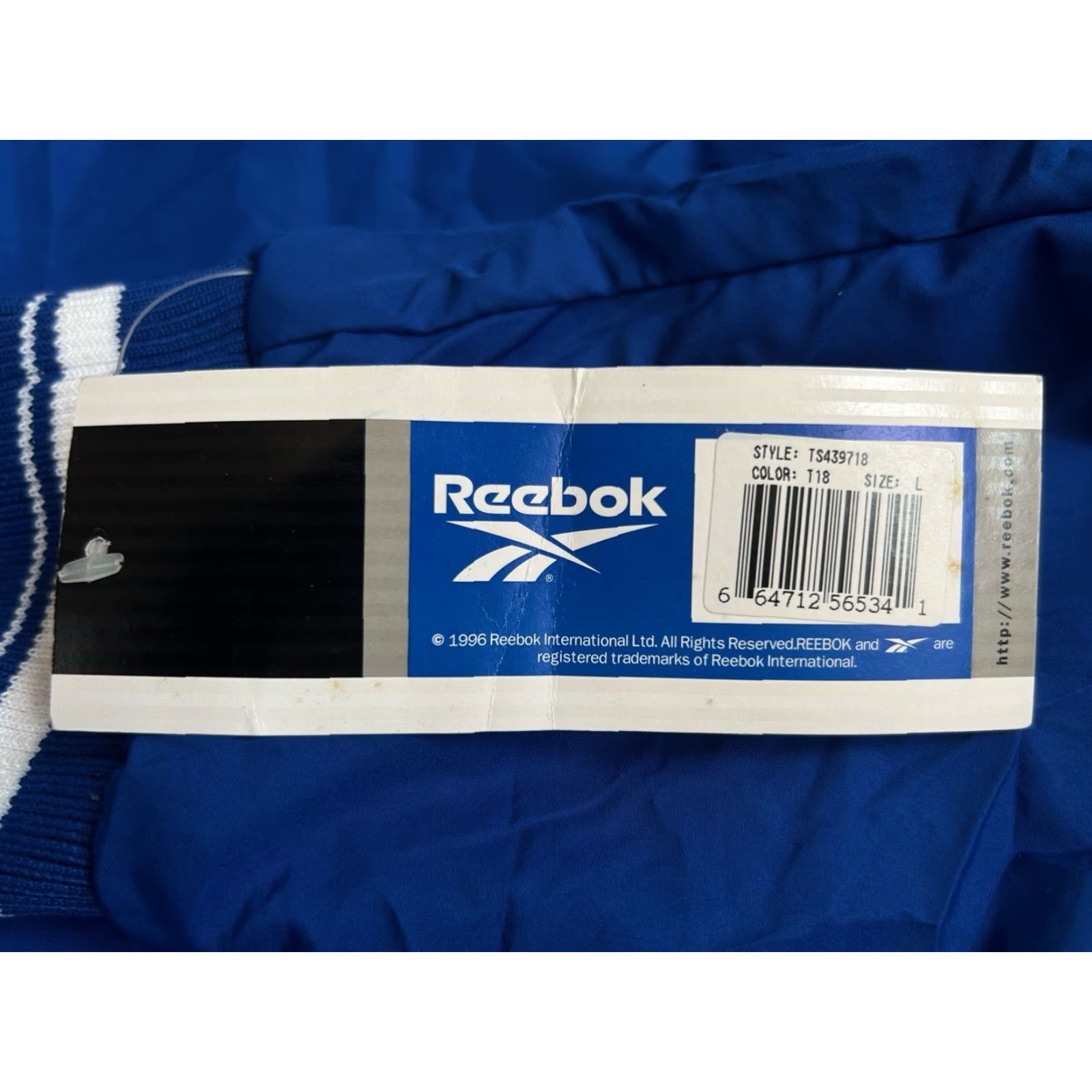 Reebok VINTAGE Reebok Windbreaker Lightweight Jacket Mens Large Blue 90s NWT Deadstock 1996 Zip Pocket Embroidered Logo Chest Size US L / EU 52-54 / 3 - 3 Thumbnail