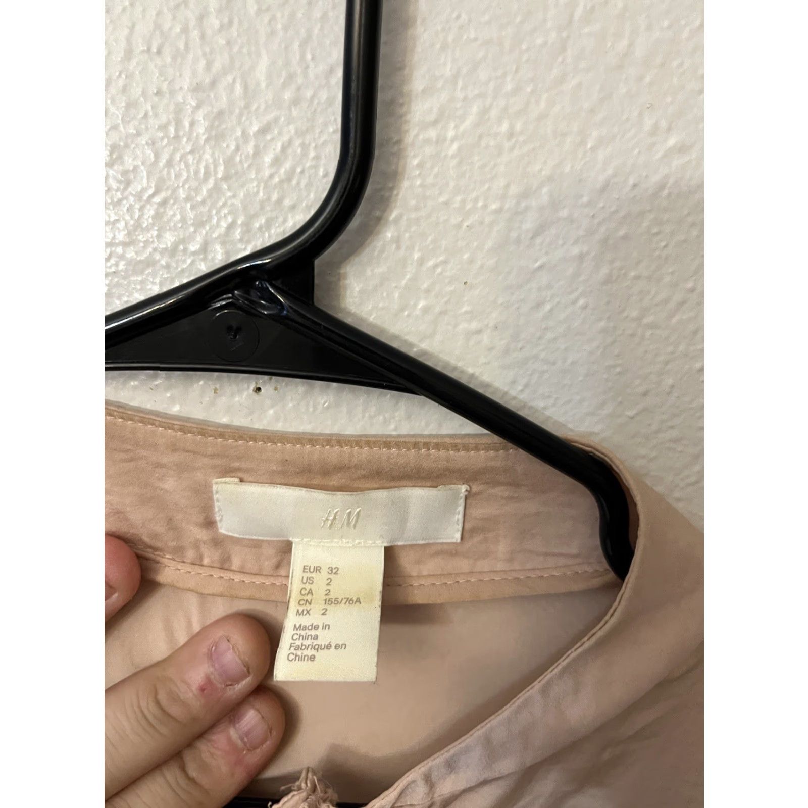 H&M H&M Jacket Womens 2 Pink Peach Full Zip Lightweight Soft Ladies Windbreaker Casual Spring Summer Winter All Seasons Pockets Size XS / US 0-2 / IT 36-38 - 2 Thumbnail