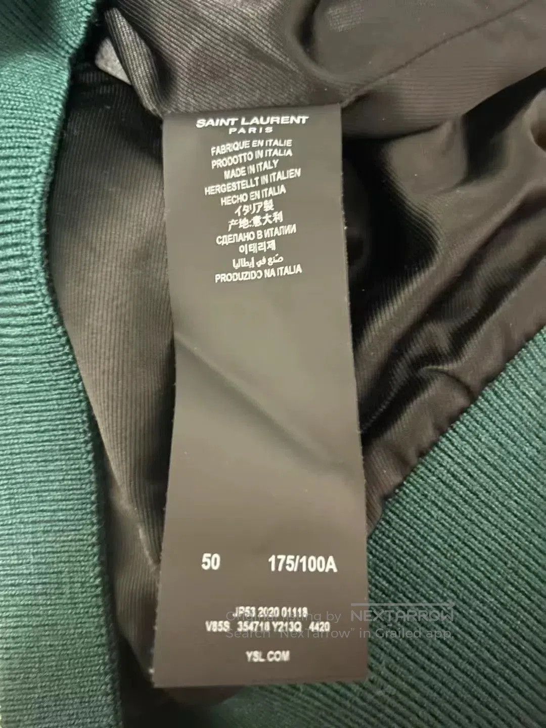 Saint Laurent Paris Saint Laurent Green Baseball Jacket. Size US M / EU 48-50 / 2 - 4 Thumbnail