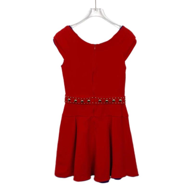 Prada Prada Red riveted sleeveless dress 2501-Nextarrow Size XS / US 0-2 / IT 36-38 - 2 Thumbnail