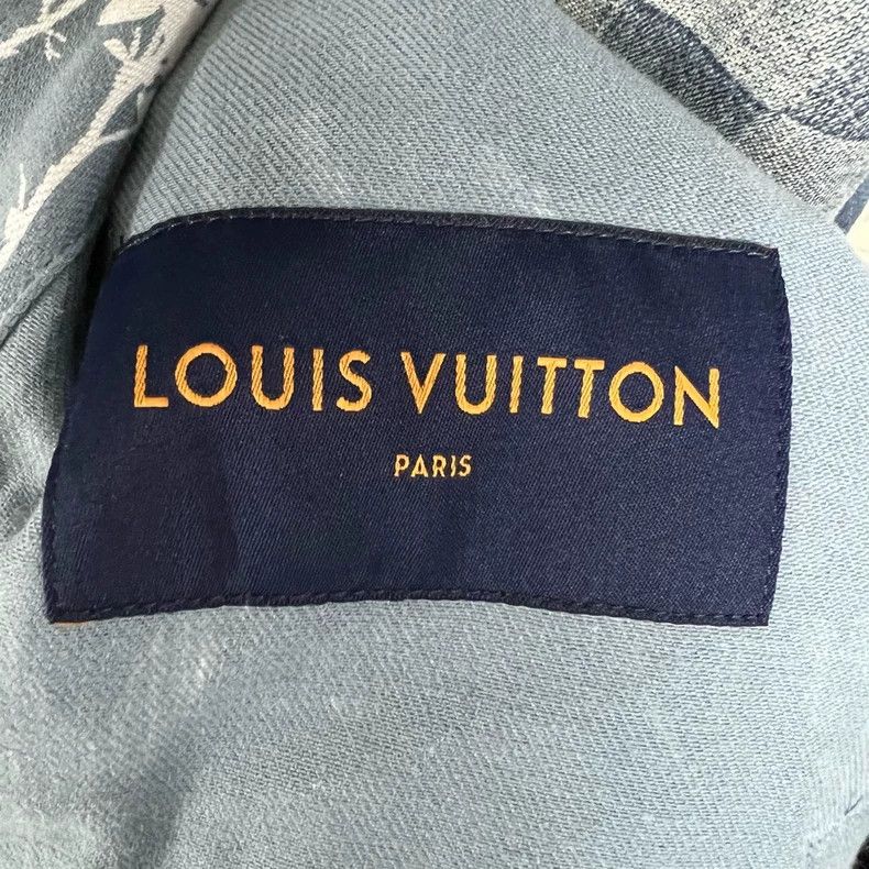 Louis Vuitton Louis Vuitton 23ss blue wheat-ear print denim jacket 2502-N Size US S / EU 44-46 / 1 - 4 Thumbnail