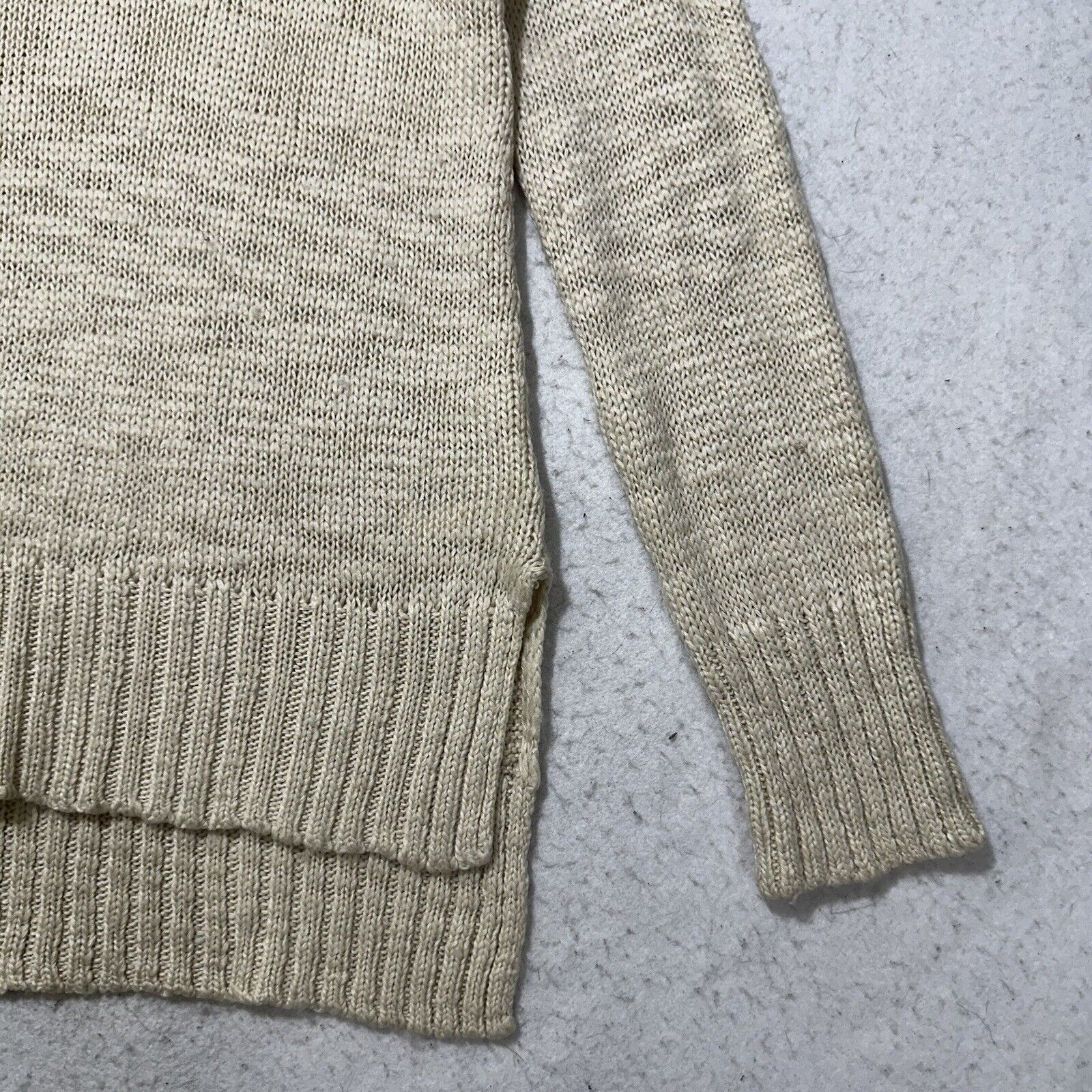 H&M H&M Medium Cowl Neck Wool Blend Pullover Sweater Beige Knit Size M / US 6-8 / IT 42-44 - 6 Thumbnail