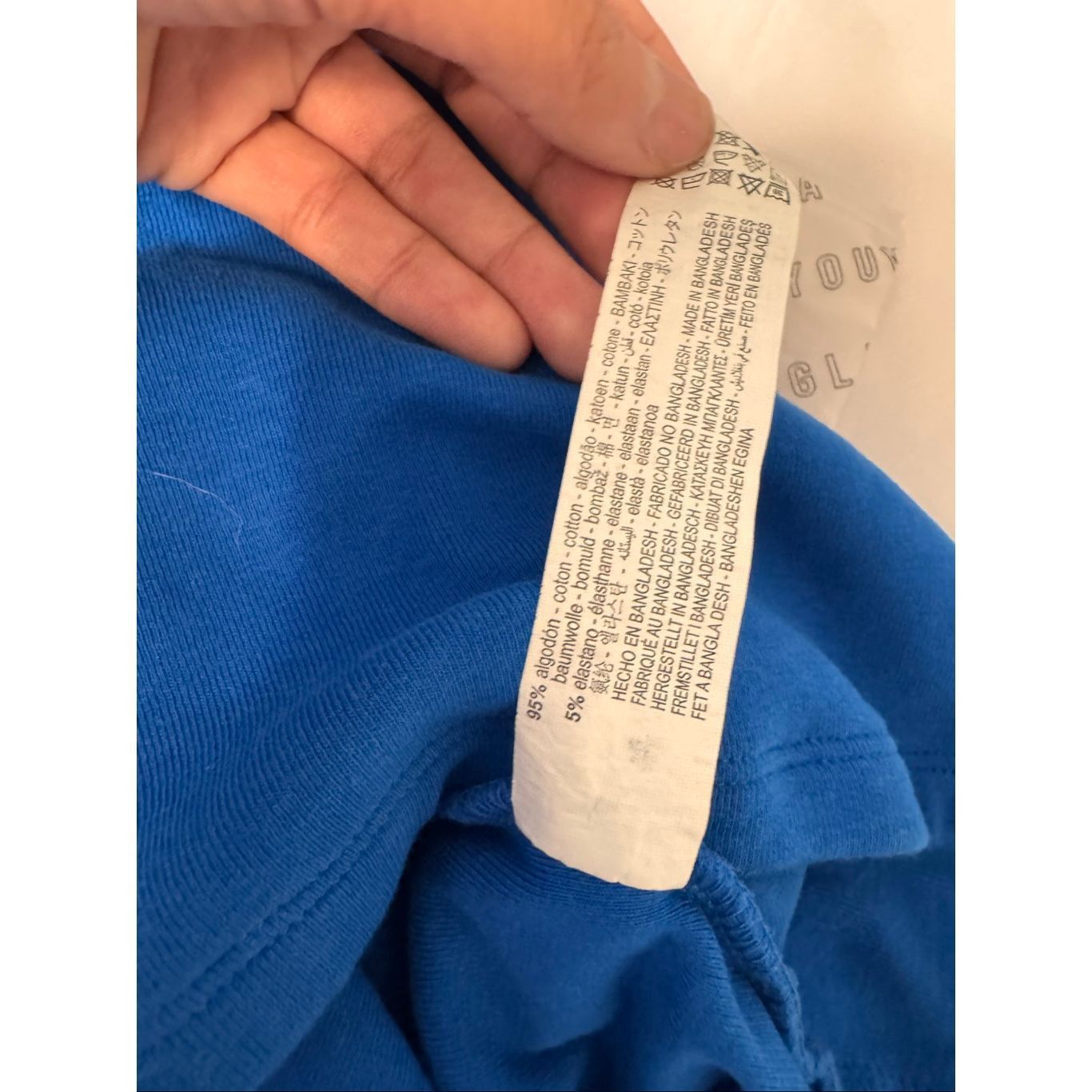 Zara ZARA Blue Square Neck Crop Top Women’s Small – Short Sleeve Stretchy Basic Size S / US 4 / IT 40 - 4 Thumbnail
