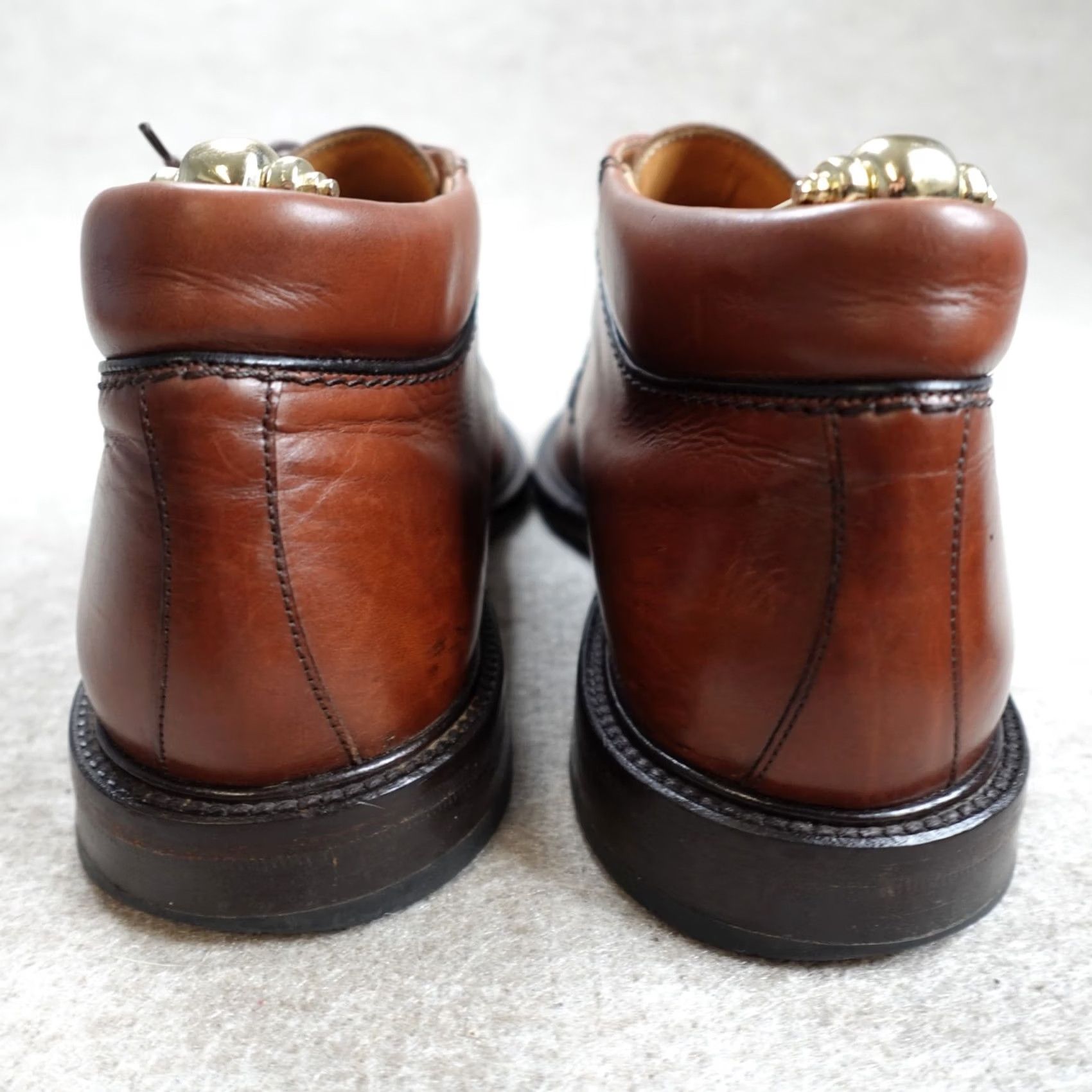 Mezlan Mezlan Mens Boots 9 Brown Leather Apron Split Toe Spain Size US 9 / EU 42 - 4 Thumbnail