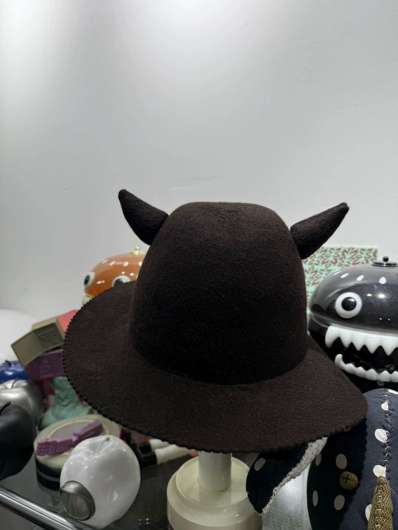 UNDERCOVER Horned Hat in Dark Brown