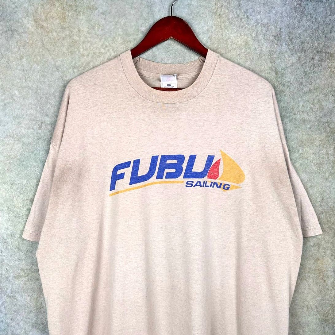 Fubu × Vintage Vintage Y2K Fubu Sailing T Shirt Sz XXL Tan Graphic Size US XXL / EU 58 / 5 - 1 Thumbnail