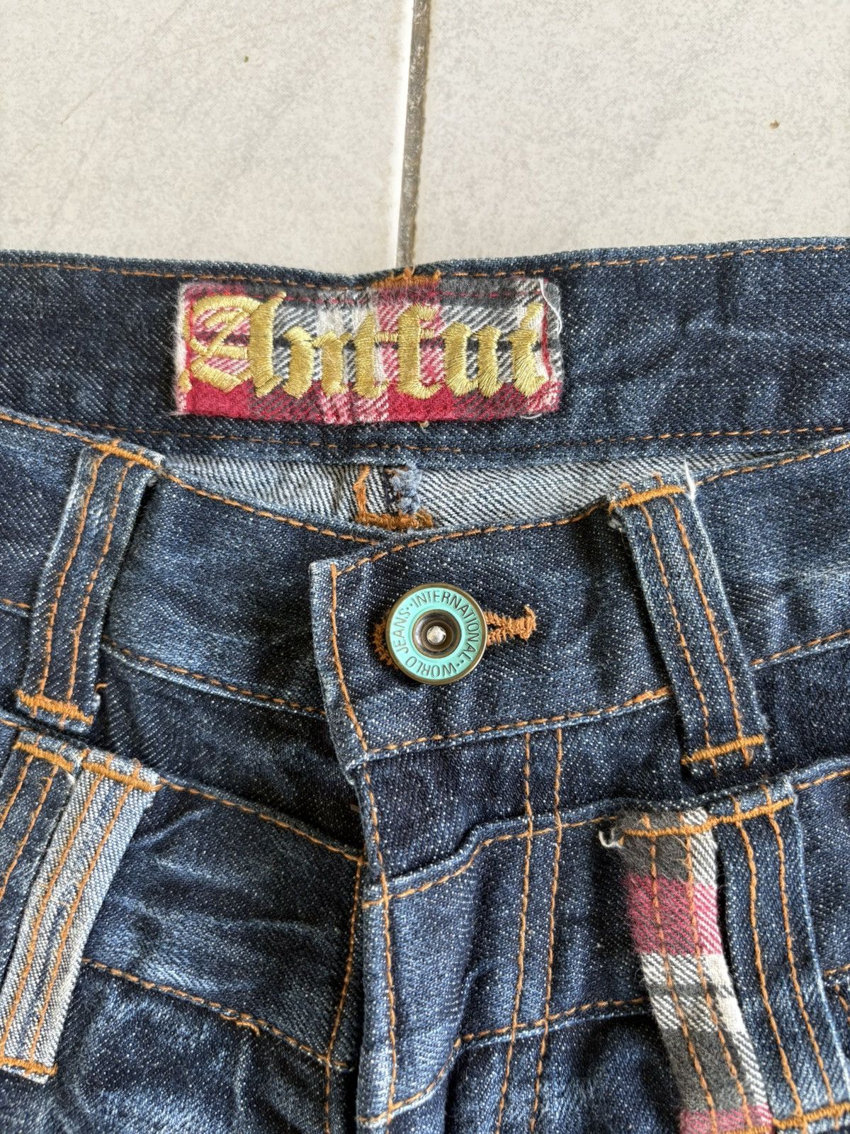 Japanese Brand Japanese International World Double Waist Jeans Size US 31 - 5 Thumbnail
