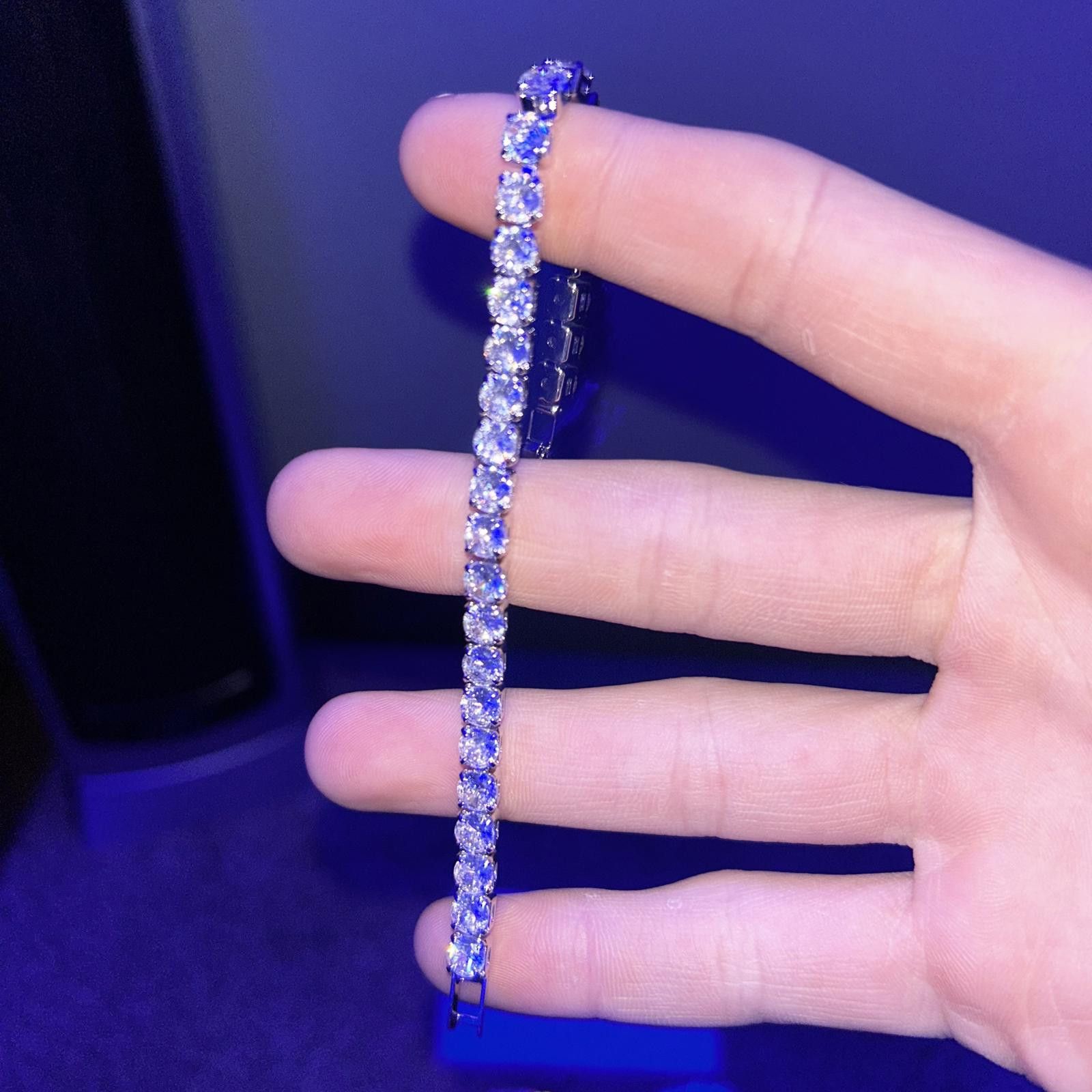 Other VVS Moissanite Tennis Bracelet Flawless 18 Cm Size ONE SIZE - 1 Thumbnail
