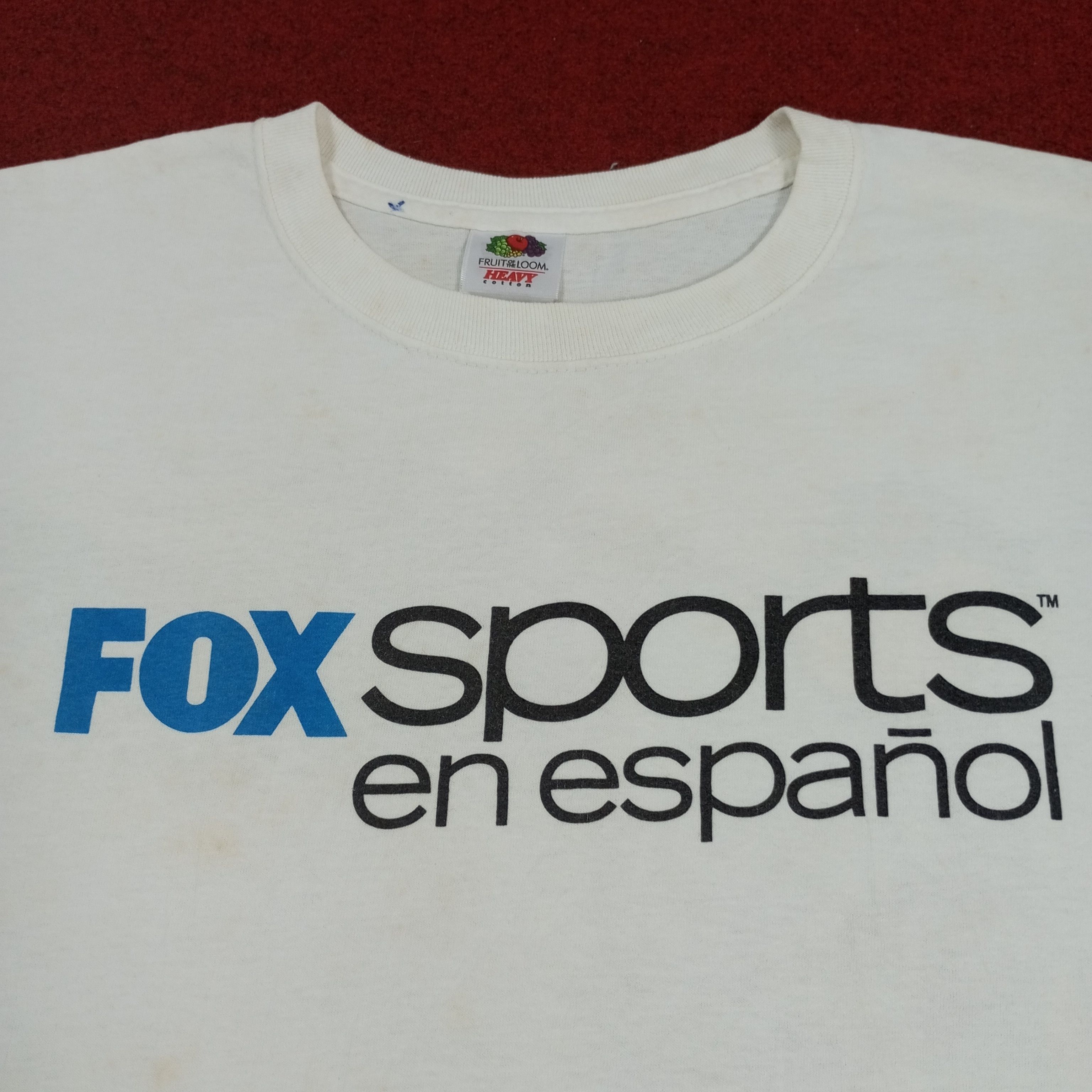 Vintage Fox Sports En Espanol Television Channel Promo Style Tshirt Size US L / EU 52-54 / 3 - 4 Thumbnail