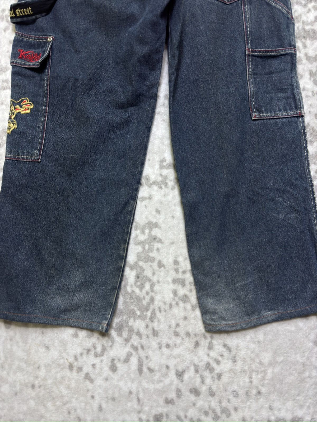Japanese Brand Y2k Kakei Street Baggy Carpenter Denim Dragon Embroidery Size US 32 / EU 48 - 14 Thumbnail