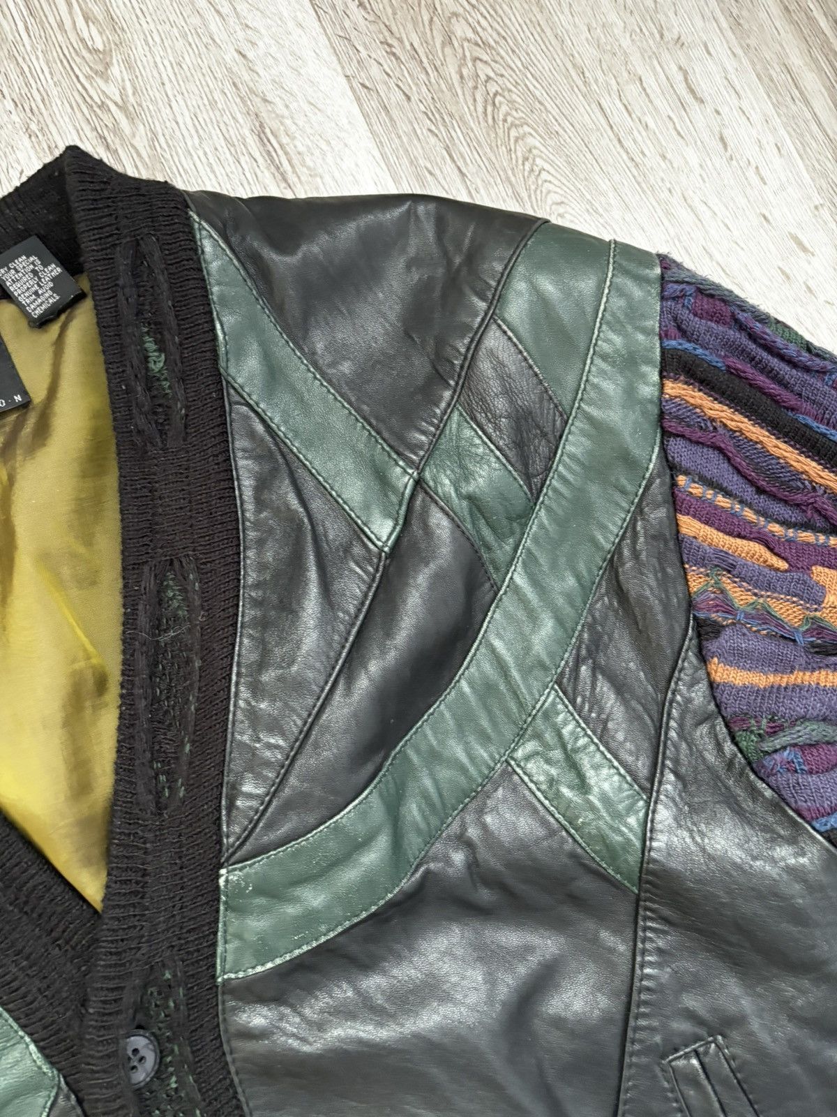 Other ARCHIVE VINTAGE SAXONY COOGI INSPIRED LEATHER KNIT JACKET Size US M / EU 48-50 / 2 - 7 Thumbnail