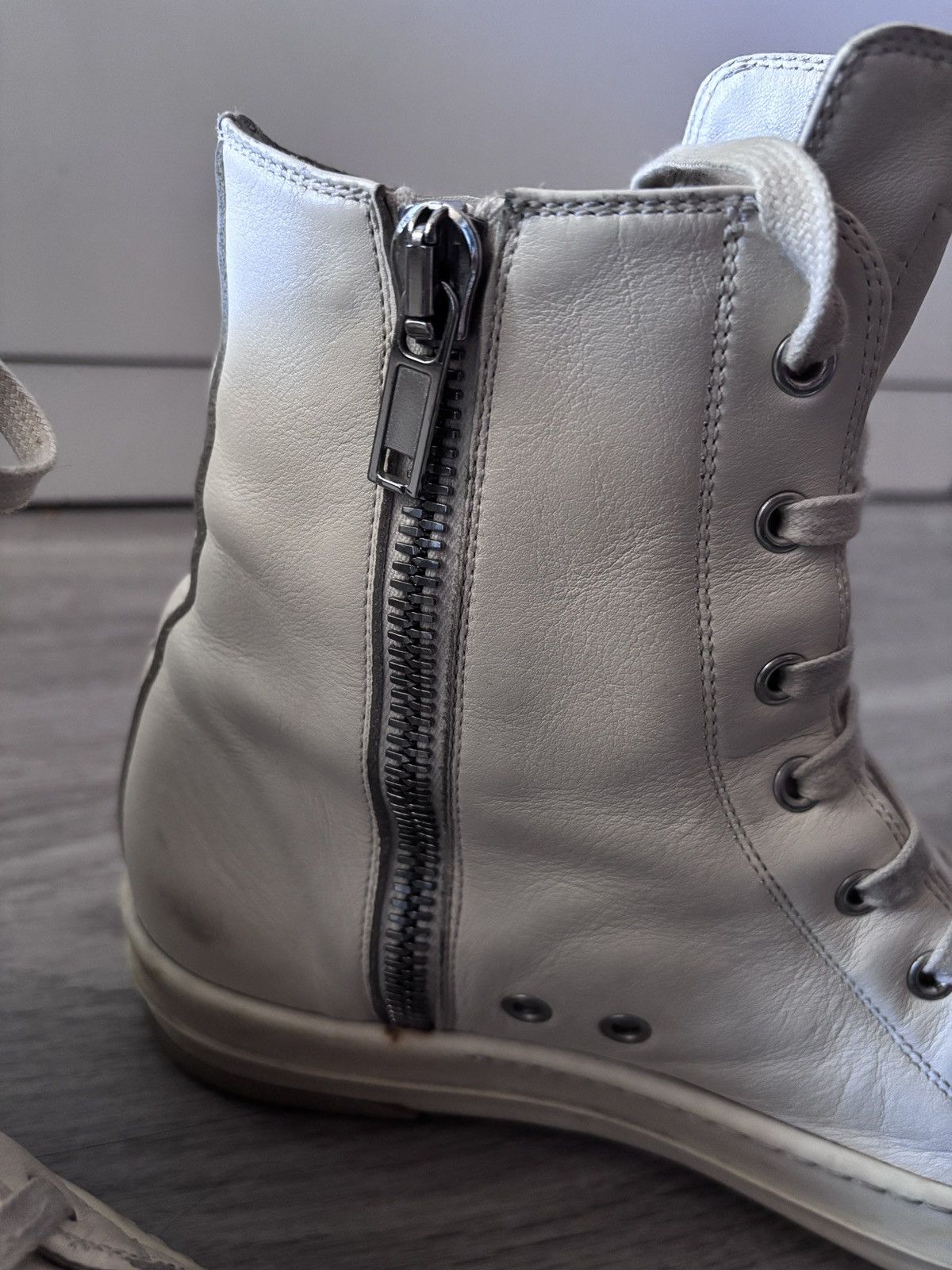 Rick Owens Mainline Ramone High Milk White Size US 8 / EU 41 - 3 Thumbnail