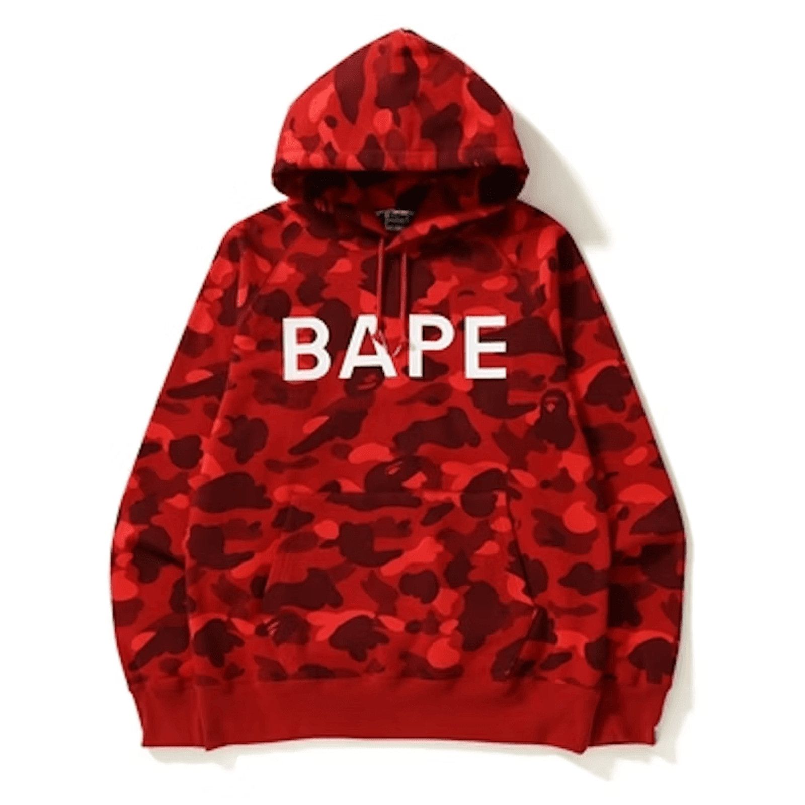 image of Bape Color Camo Pullover Hooded Sweatshirt Red, Men's (Size XL)