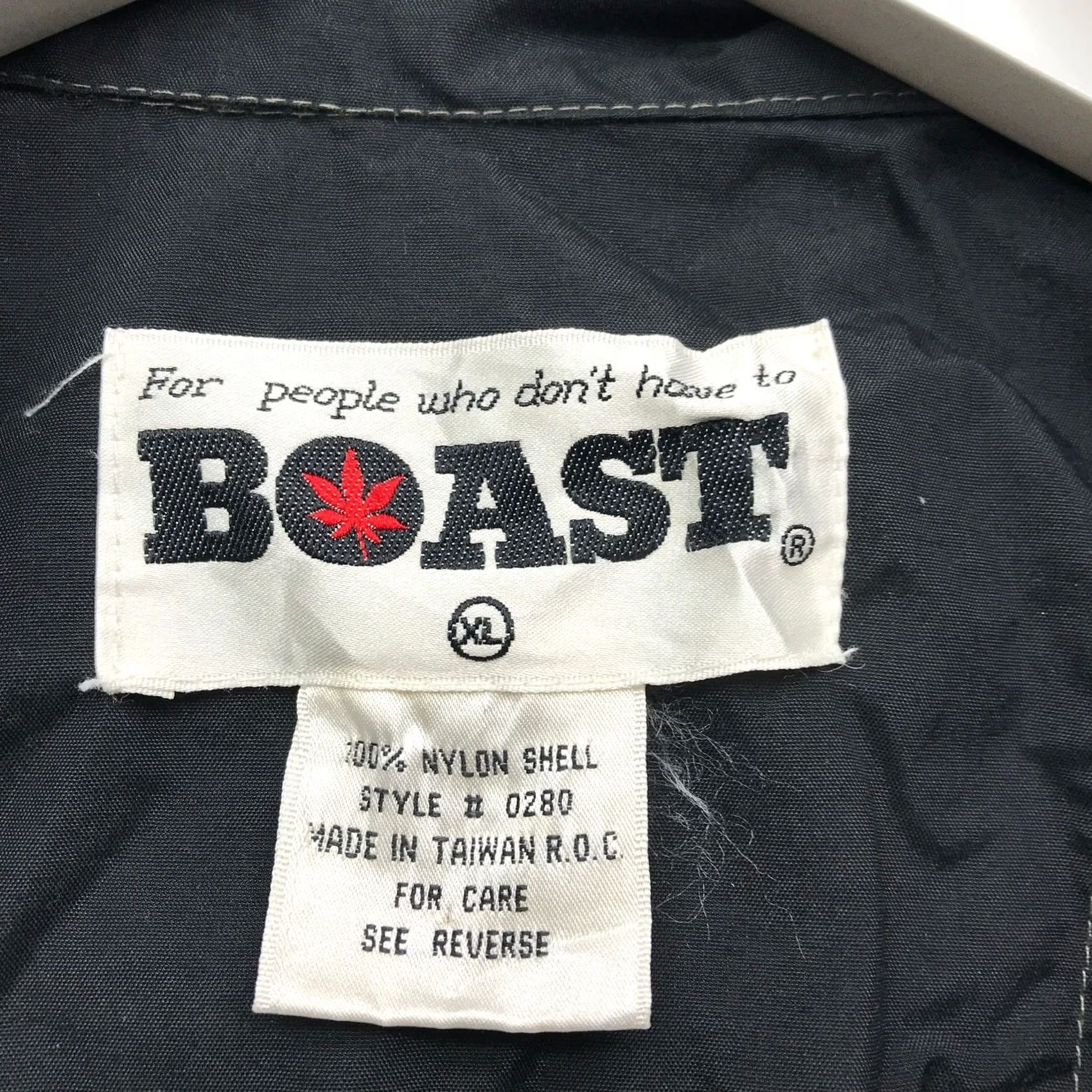 Logo 7 VINTAGE Boast USA Windbreaker Jacket Men XL Green Full Zip Pockets Logo 90s Nylon Jacket Size US XL / EU 56 / 4 - 4 Thumbnail