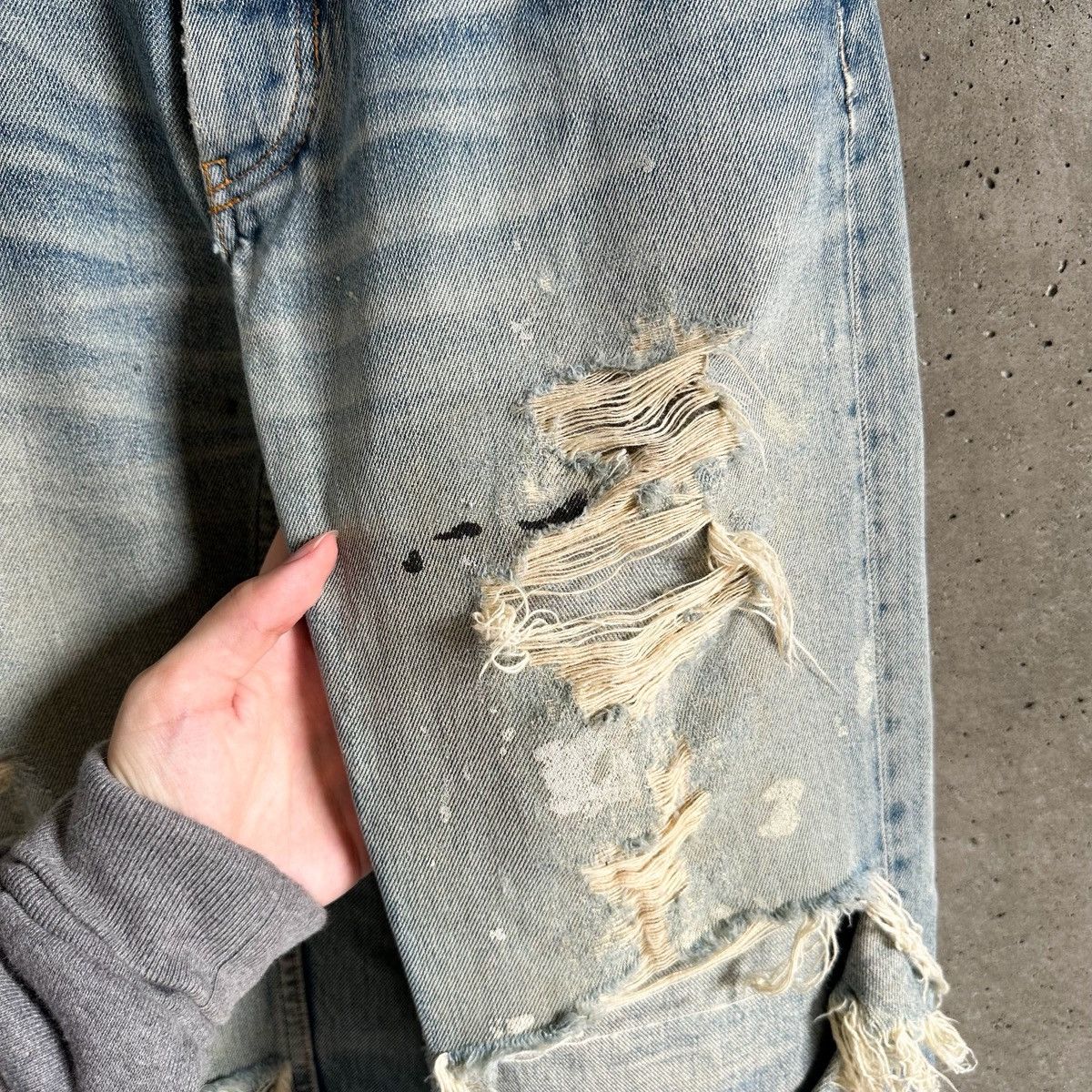 Vintage Helmut Lang THRASHED Painter Denim