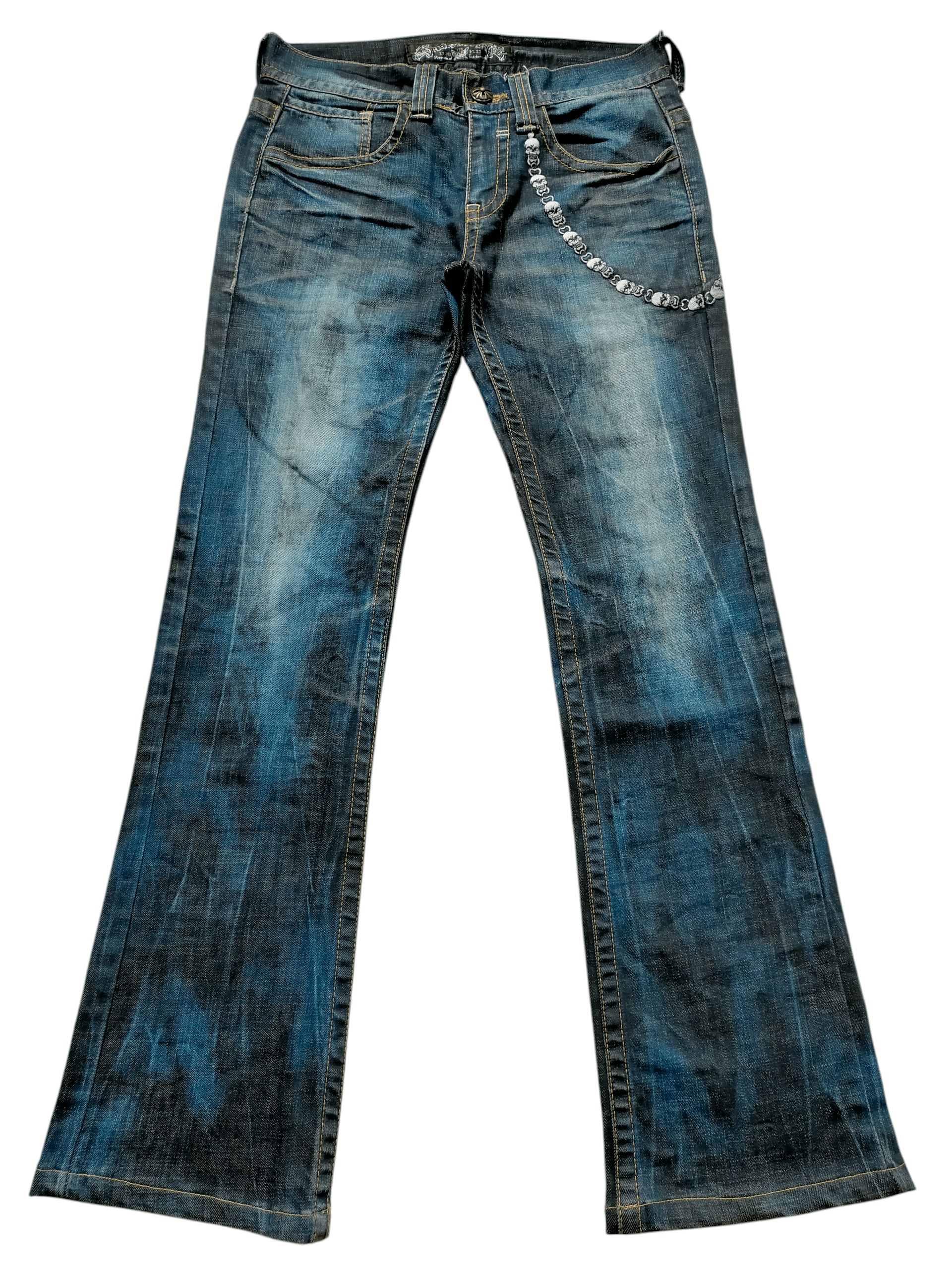 If Six Was Nine Flare Jeans Red Pepper Embroidered Boot cut Jeans Size US 29 - 3 Thumbnail