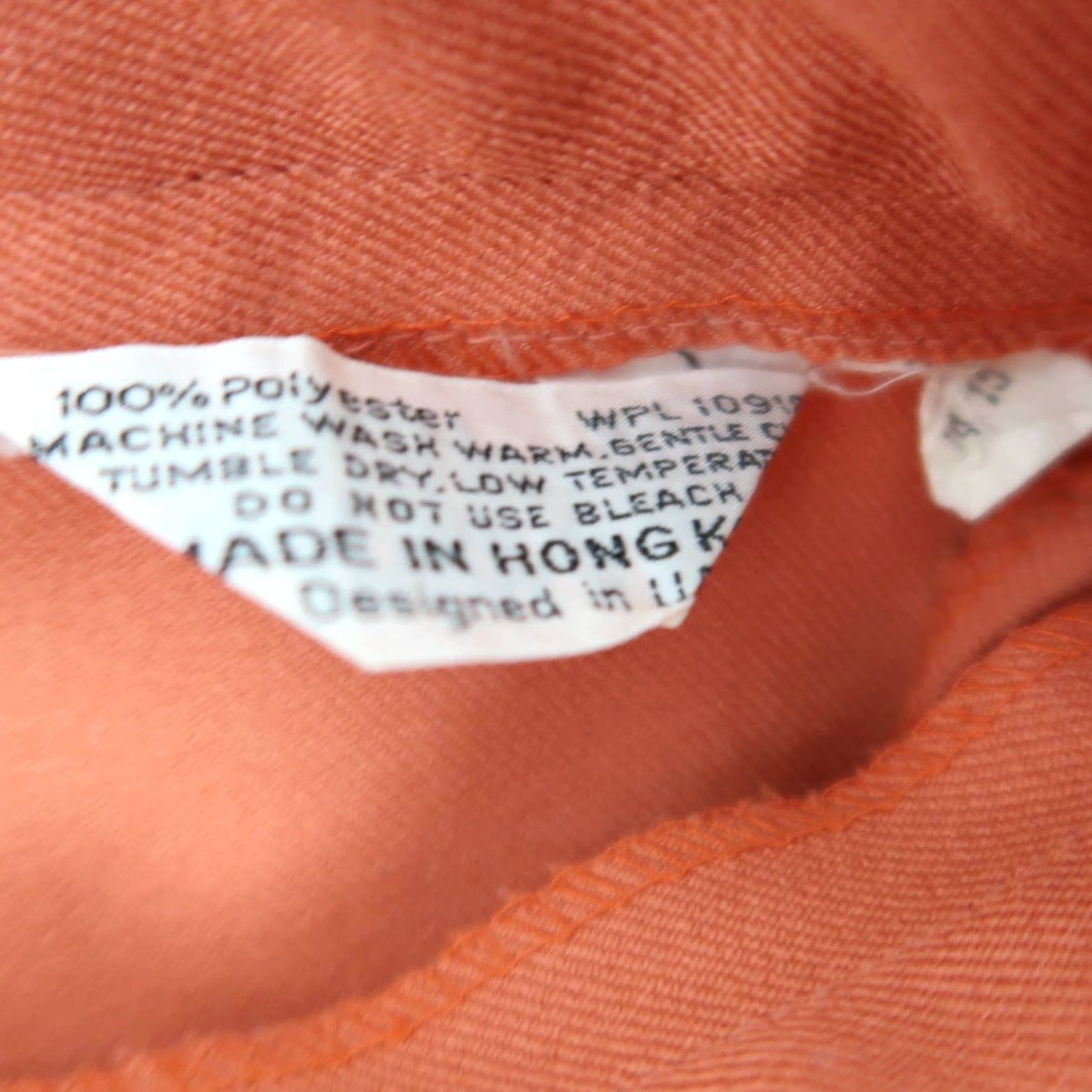 Vintage VINTAGE Hippie 70s tan orange high rise wide straight leg pants 14 Womens Casual Workwear Polyester Inseam 28" waist 29" Rise 14" Size 29" - 4 Thumbnail