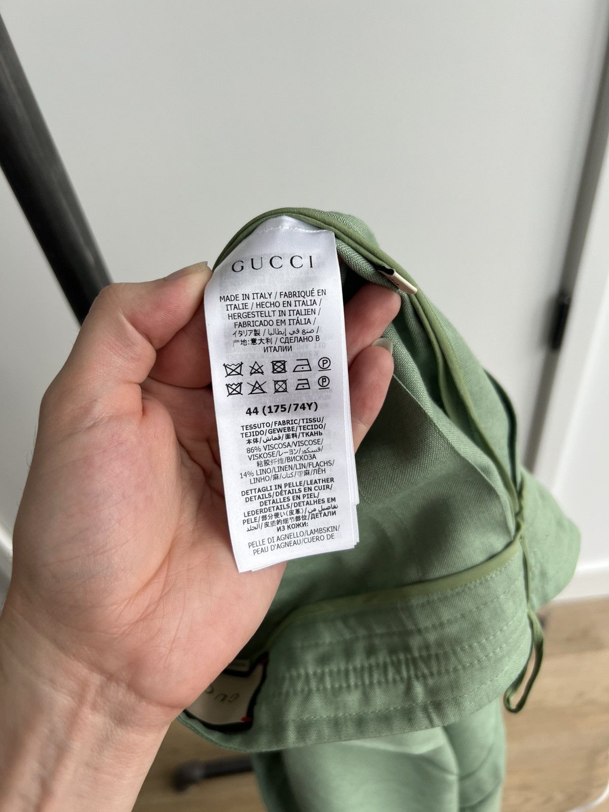 Gucci Green Linen Pleated Skirt Size 30" / US 8 / IT 44 - 5 Thumbnail