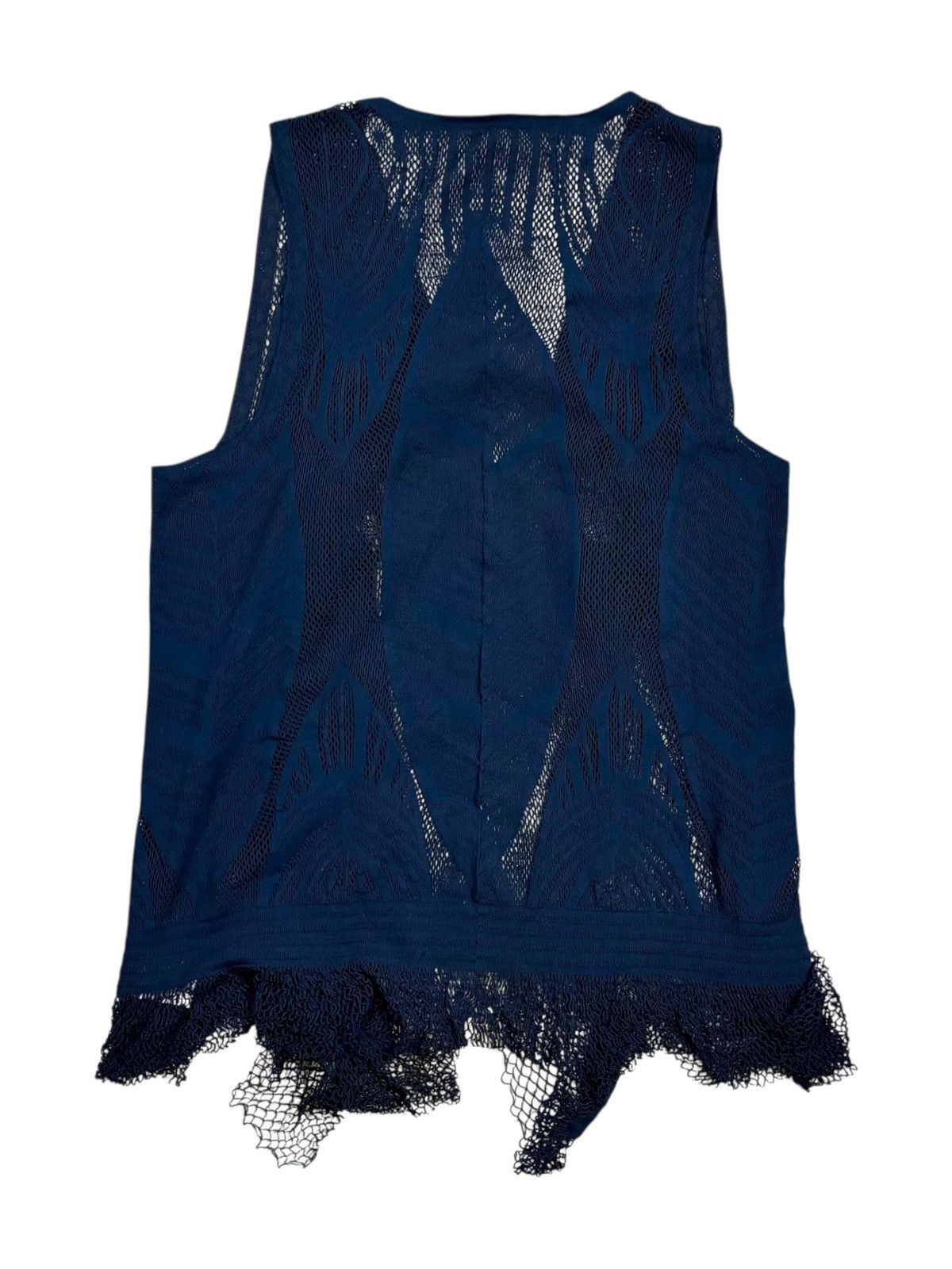 GOA 2000s Hiroko Koshino Vkei Style Fish Net Outer Vest Cardigan Size US M / EU 48-50 / 2 - 3 Thumbnail