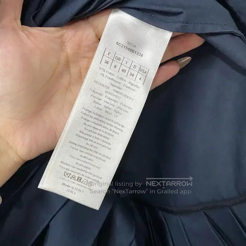 Dior Dior Summer Blue Pleated Dress . Size XXS / US 00 / IT 34 - 7 Thumbnail
