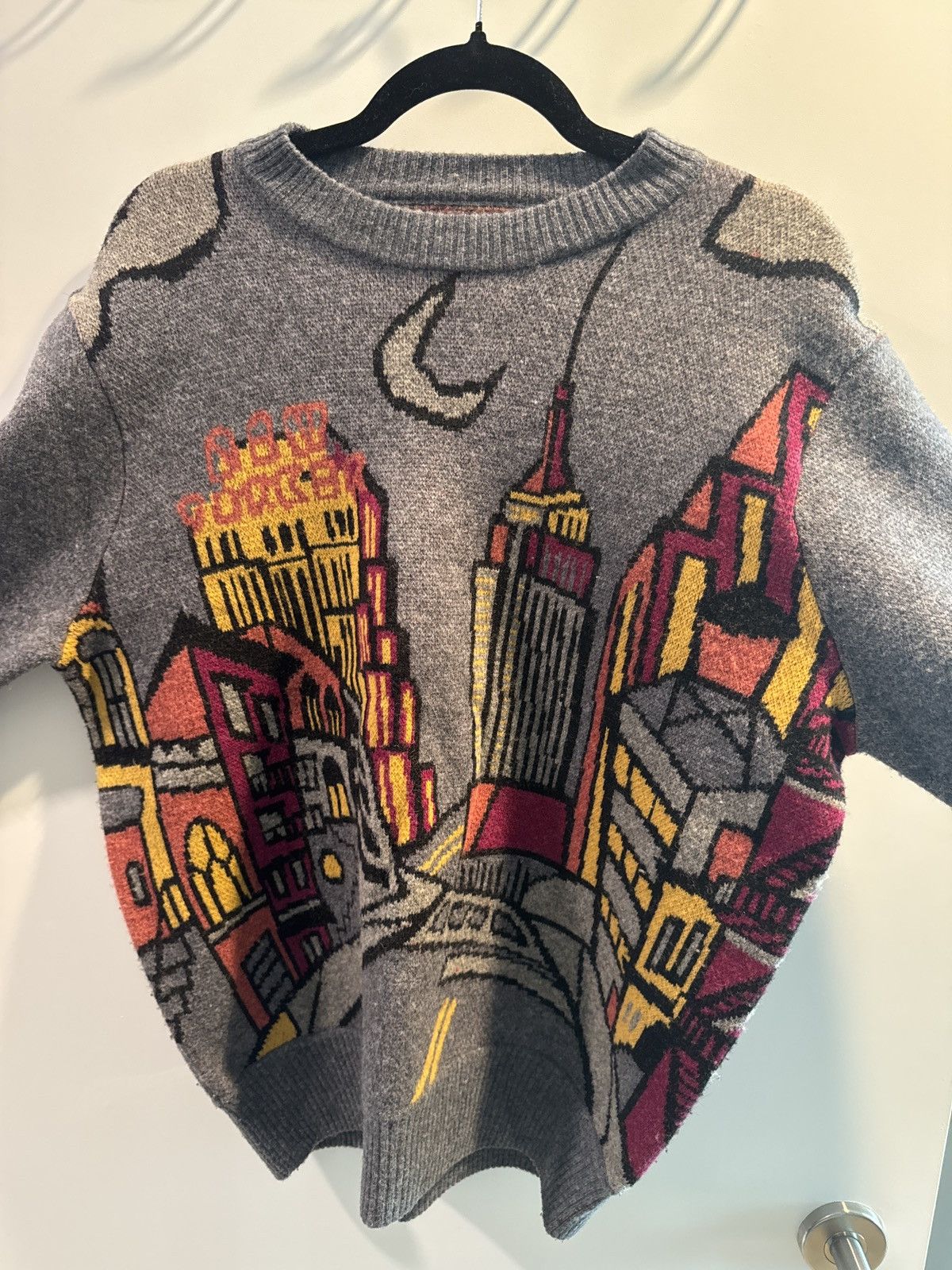 Aime Leon Dore Aimé Leon Dore NYC Cityscape Intarsia Knit Sweater Size US M / EU 48-50 / 2 - 2 Thumbnail