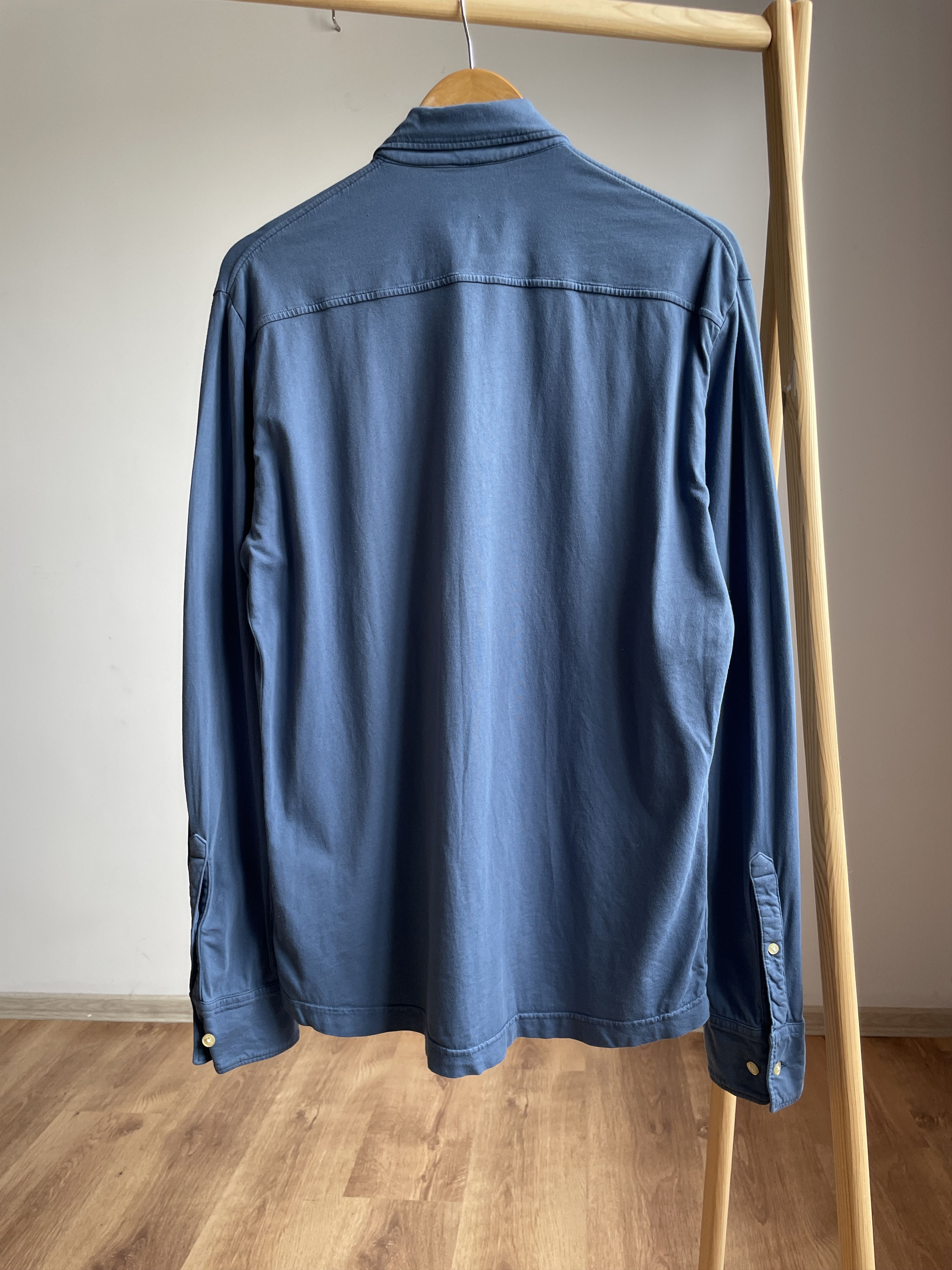 Hackett Hackett Garment Dyed Slim Fit Jersey Knit Shirt Size US M / EU 48-50 / 2 - 2 Thumbnail