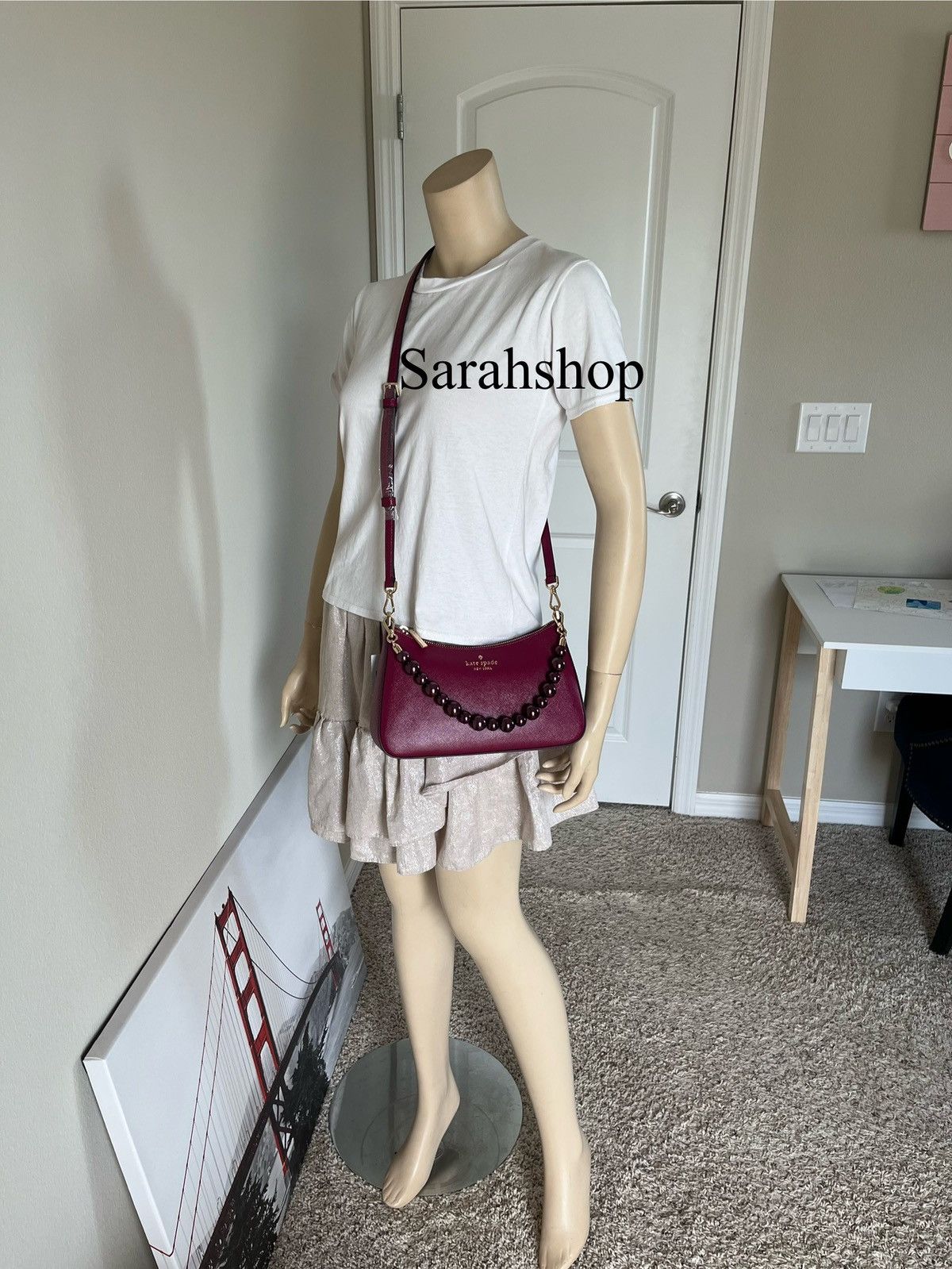 Kate Spade Kate Spade Madison Faux Pearl Medium Convertible Crossbody Size ONE SIZE - 10 Thumbnail