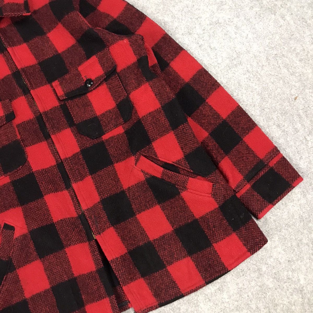 Hudsons Bay × Vintage 80s HUDSON BAY WOOL FLANNEL CHECK ZIPPER JACKET Size US M / EU 48-50 / 2 - 4 Thumbnail