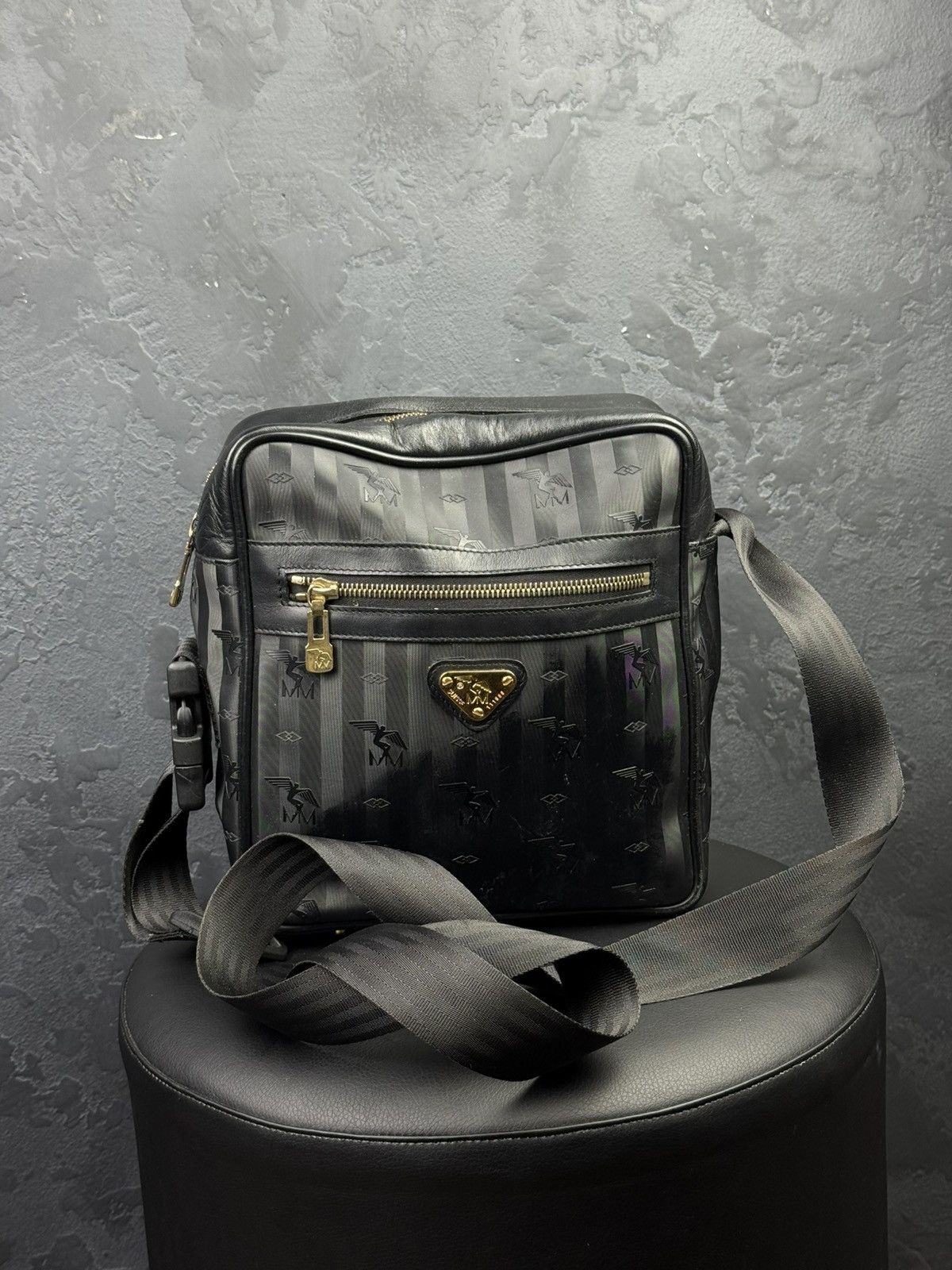 Maison Mollerus Vintage Maison Mollerus Crossbody Monogram Messenger Bag Size ONE SIZE - 3 Thumbnail