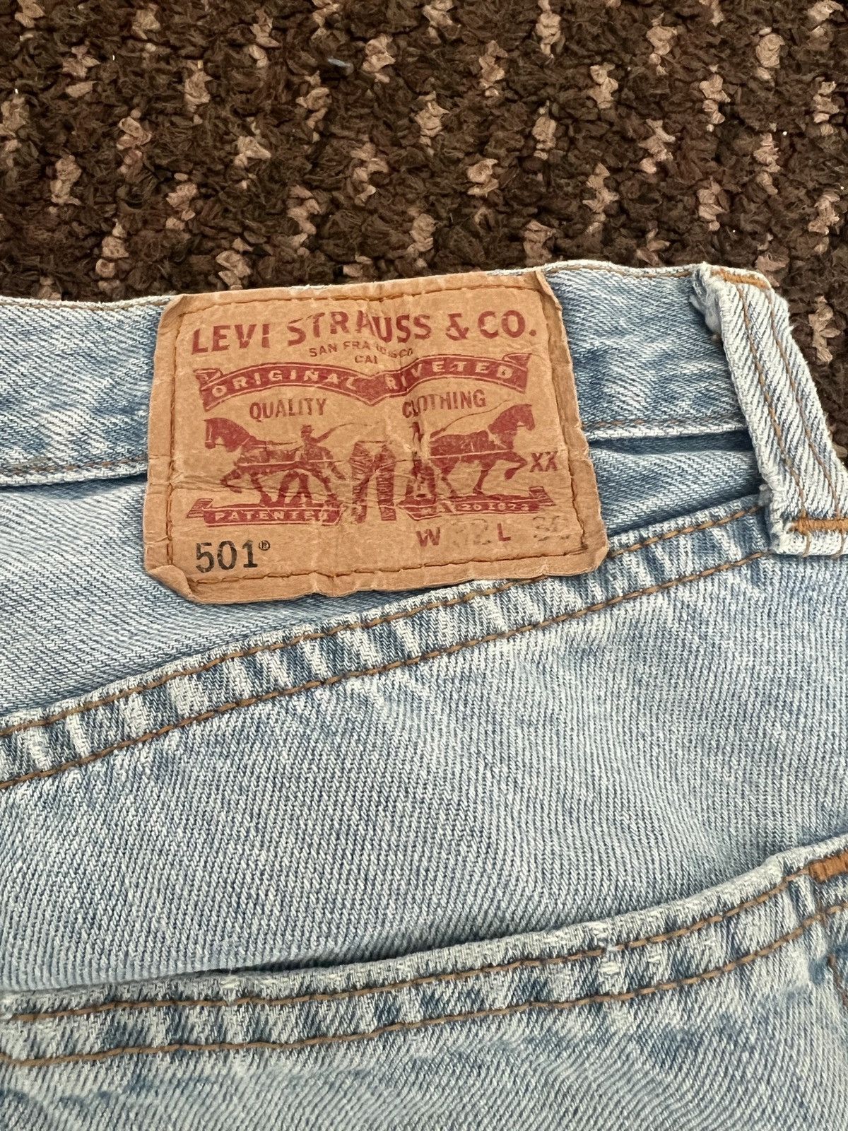Levi's Levi’s Repaired 501 W32 L29 Size US 32 / EU 48 - 4 Thumbnail