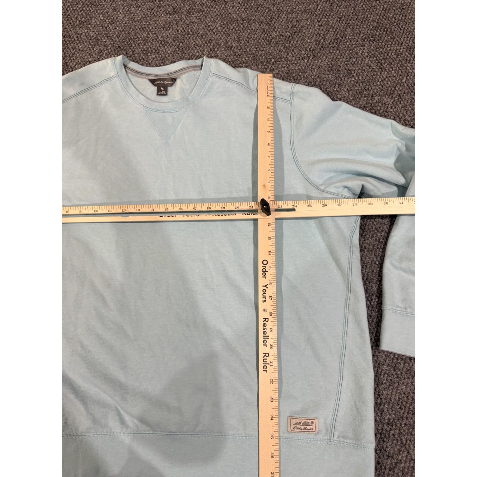 Eddie Bauer Eddie Bauer Sweatshirt Mens 2XL Light Blue Crewneck Fleece Pullover Logo Patch Crew Neck Rib Knit Cuffs & Hem Size US XXL / EU 58 / 5 - 5 Thumbnail