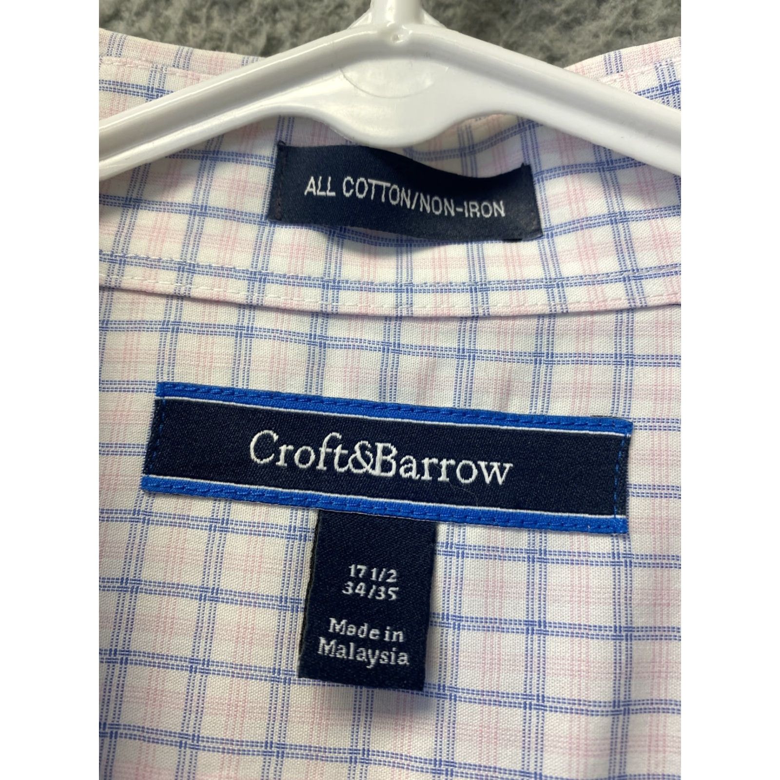 Croft & Barrow Croft & Barrow Shirt Men's 17.5 - 34/35 Purple Long Sleeve 100% Cotton /38-70 Size US XL / EU 56 / 4 - 3 Thumbnail