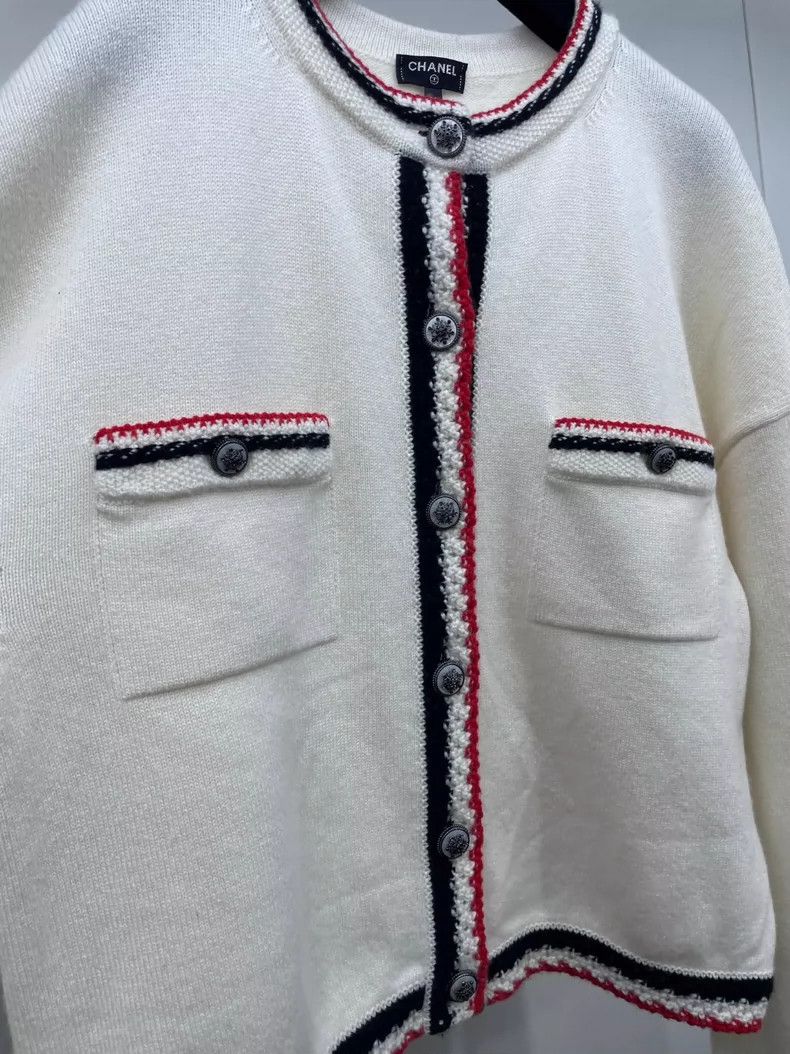 Chanel Chanel Popular color-blocked snowflake buckle knitted cashm Size XS / US 0-2 / IT 36-38 - 5 Thumbnail