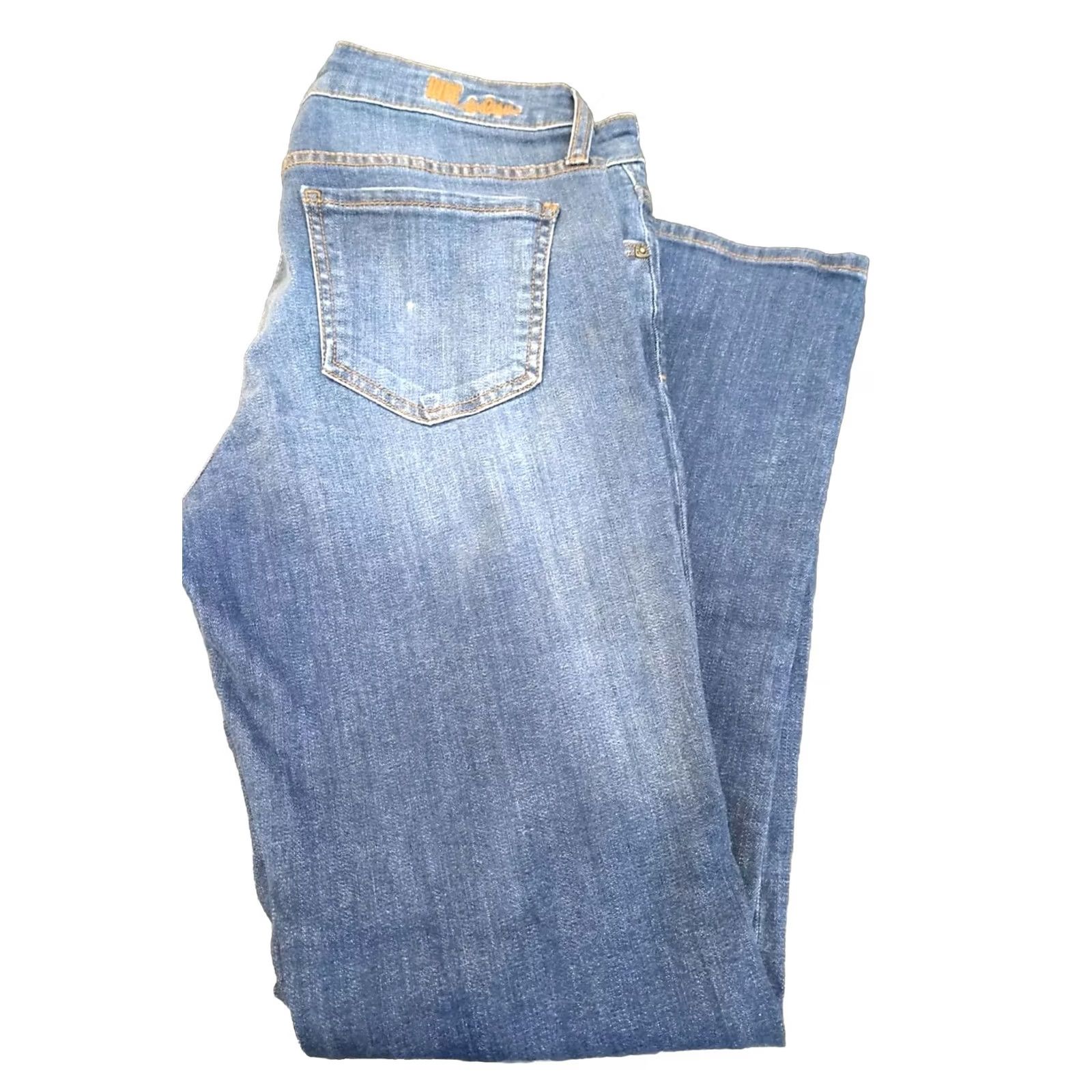 Vintage KUT from the Kloth Jeans SIZE 10 Stretch Distressed Women's Skinny Denim Blue Regular Cotton Blend Zip Size 32" / US 10 / IT 46 - 5 Thumbnail