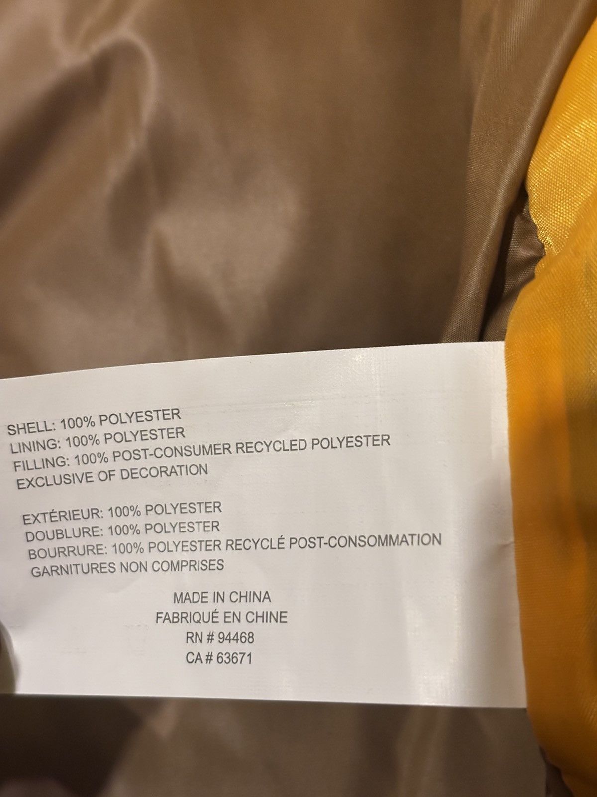 Other Men’s tan water resistant puffer Jacket.mj0128 Size US L / EU 52-54 / 3 - 10 Thumbnail