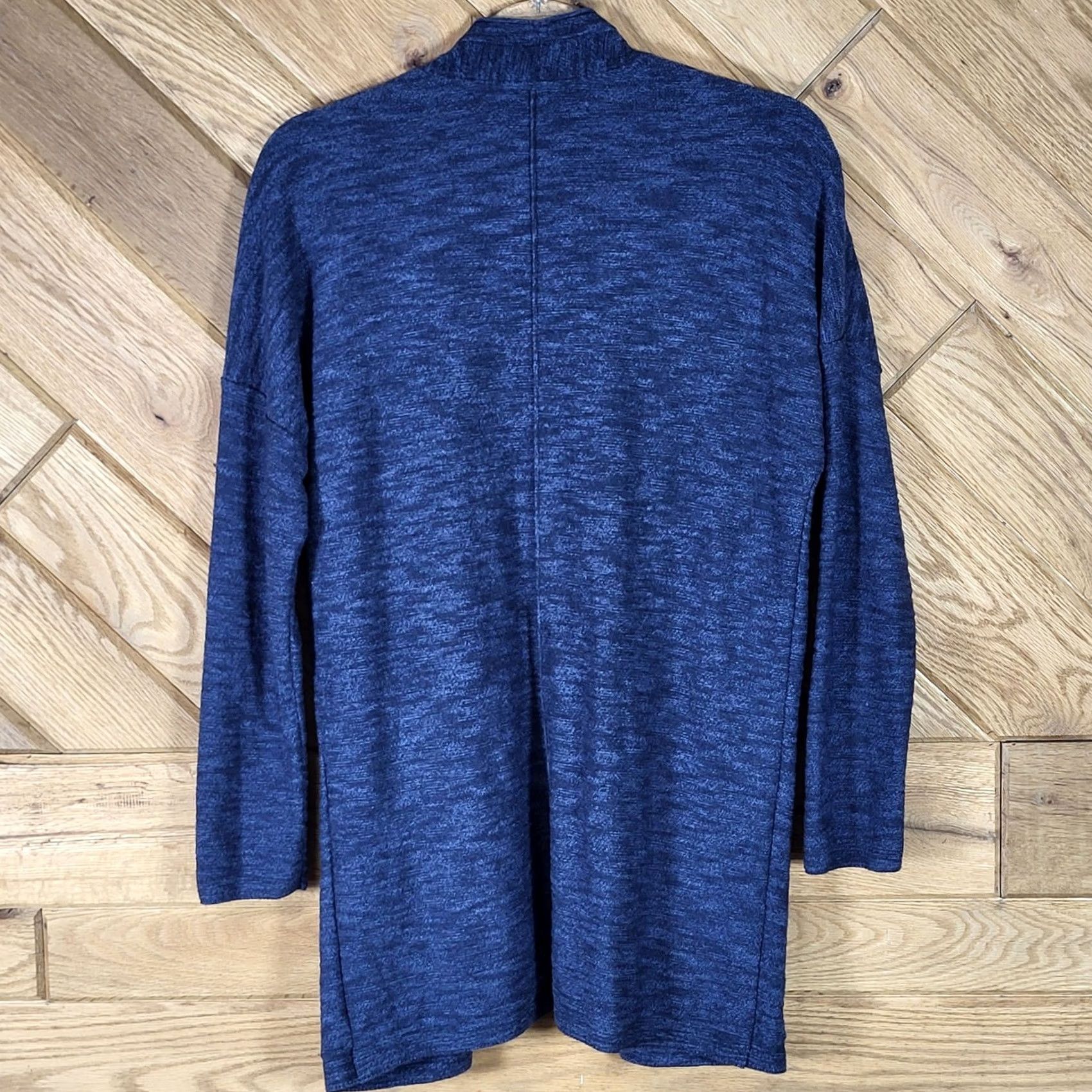 J. Jill J. Jill Cardigan Sweater Women XS Open Front Longline Marled Space Dye Blue Size XS / US 0-2 / IT 36-38 - 4 Thumbnail