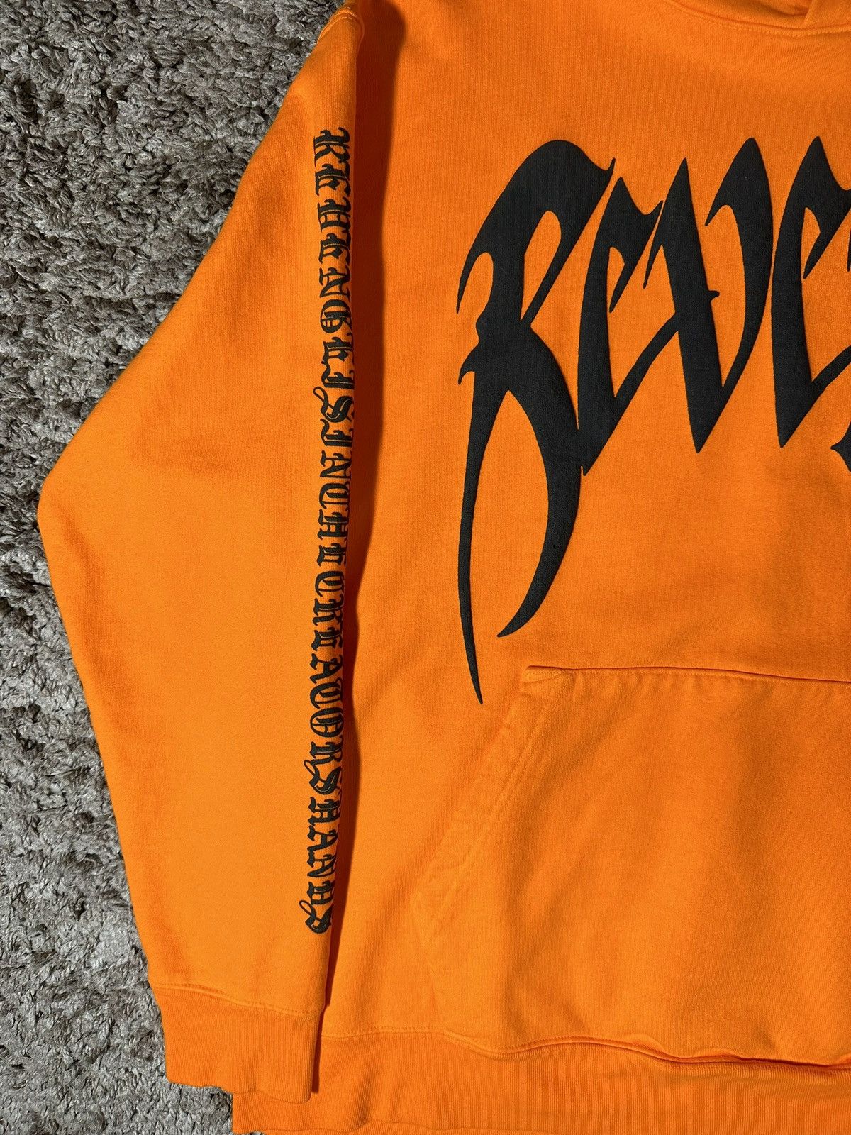 Designer × Hypebeast × Revenge Revenge ‘Demon Archives’ Orange Hoodie XL Size US XL / EU 56 / 4 - 7 Thumbnail