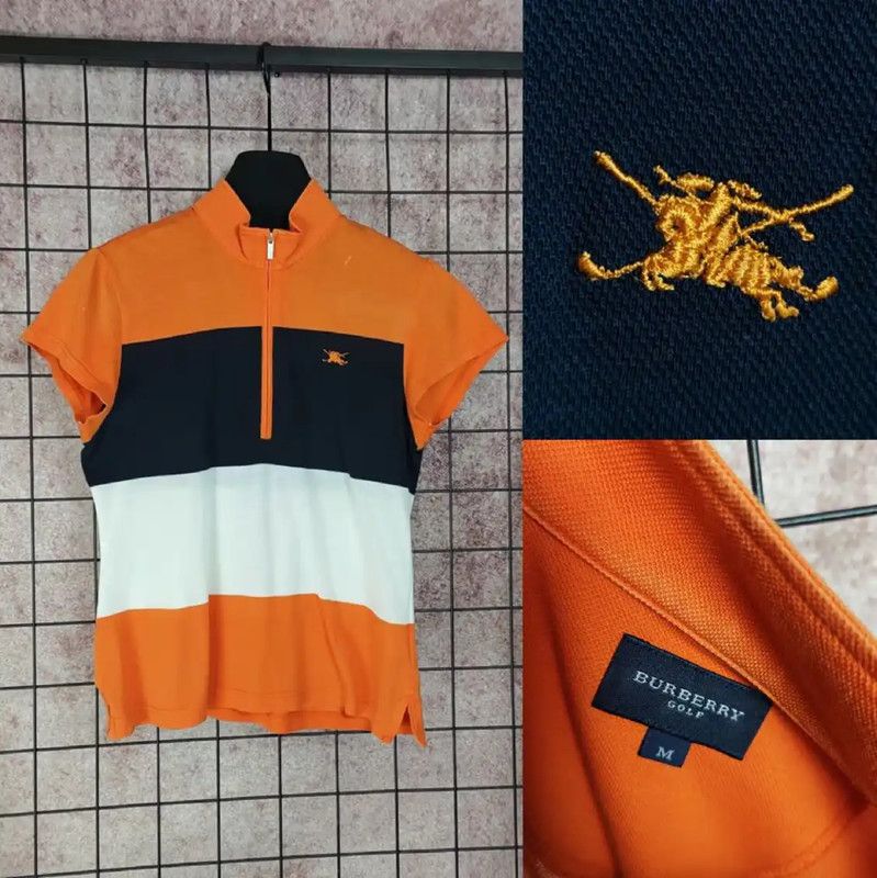 Burberry Burberry Orange Striped Short Sleeve T-Shirt Size M / US 6-8 / IT 42-44 - 1 Thumbnail