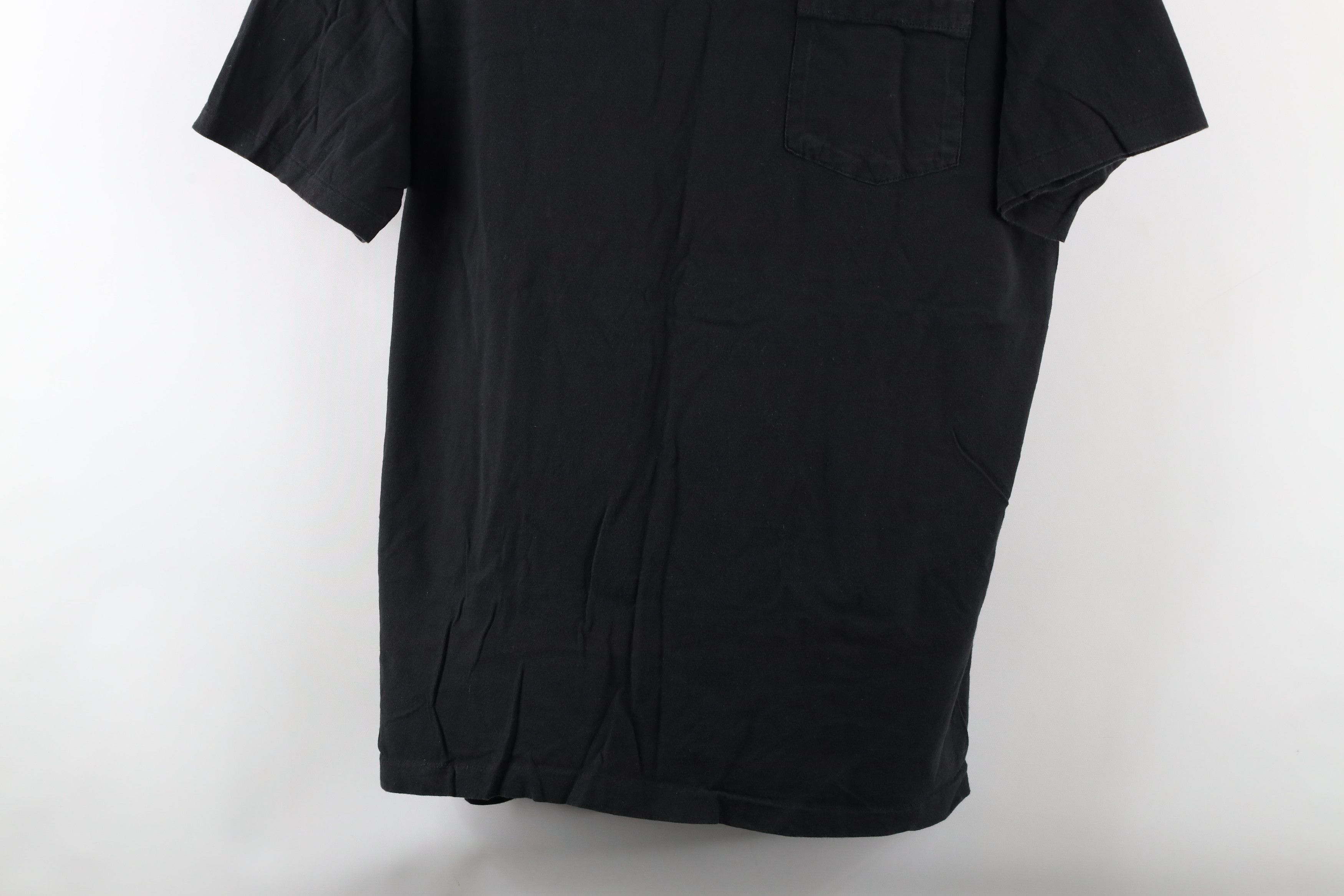 Vintage Vintage 90s Streetwear Blank Pocket T-Shirt Black Cotton Size US XL / EU 56 / 4 - 3 Thumbnail