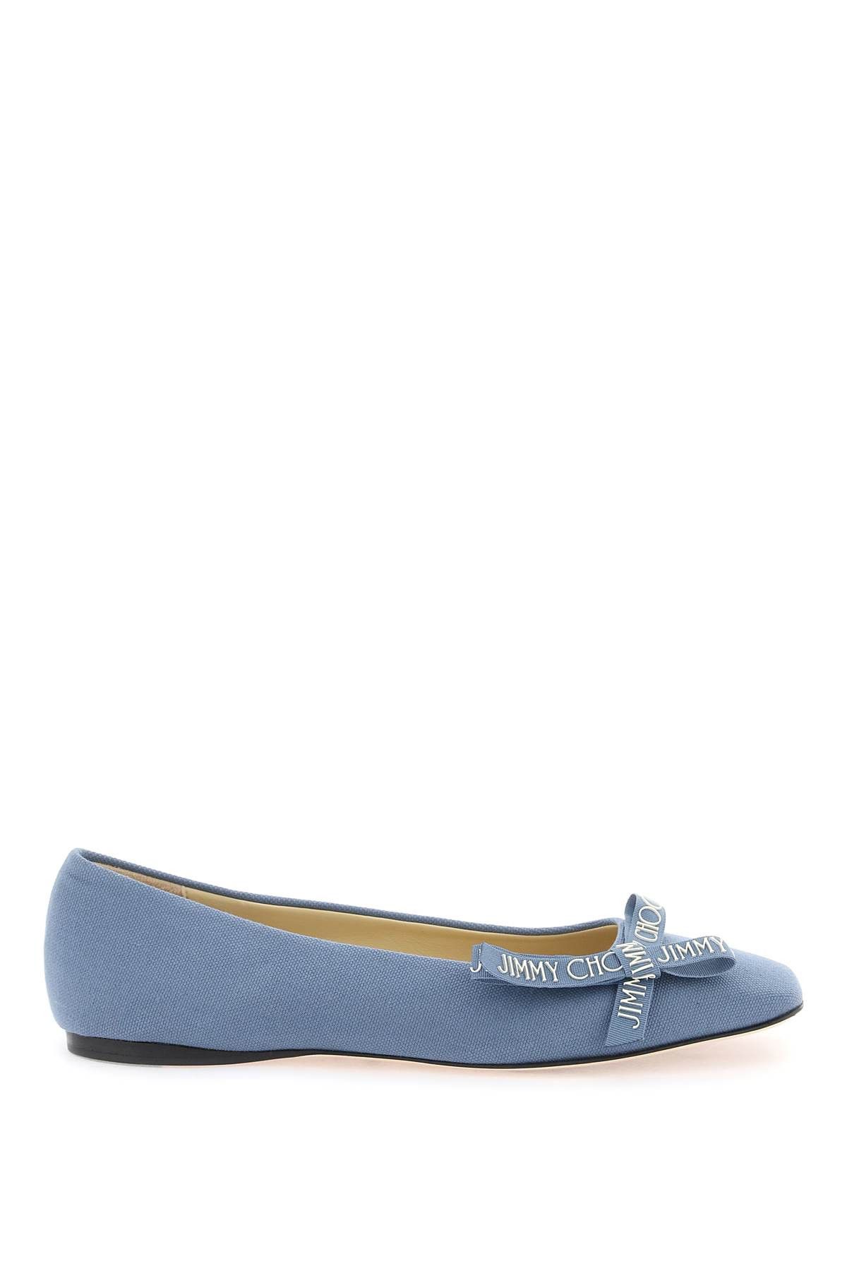 image of Jimmy Choo Veda Baller Shoes in Denim Denim, Women's (Size 9)