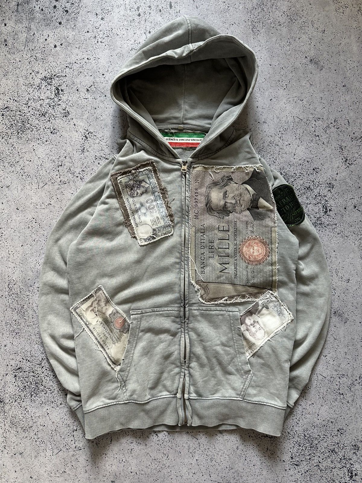 Vintage Money Murder Zip Up Hoodie Maledetti Toscani Vintage Y2K Size US L / EU 52-54 / 3 - 1 Thumbnail