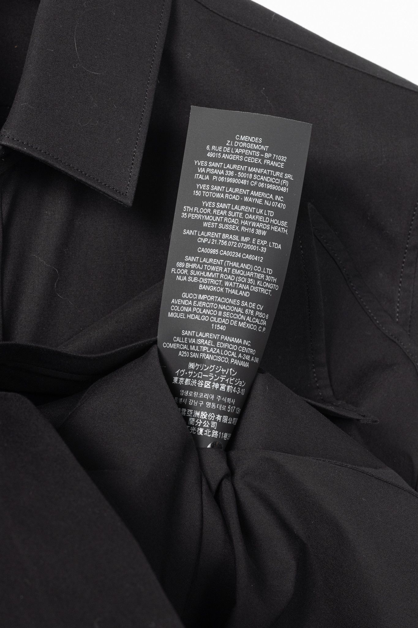 Saint Laurent Paris Saint Laurent Black Cotton-Poplin Buttoned Shirt Size S / US 4 / IT 40 - 11 Thumbnail