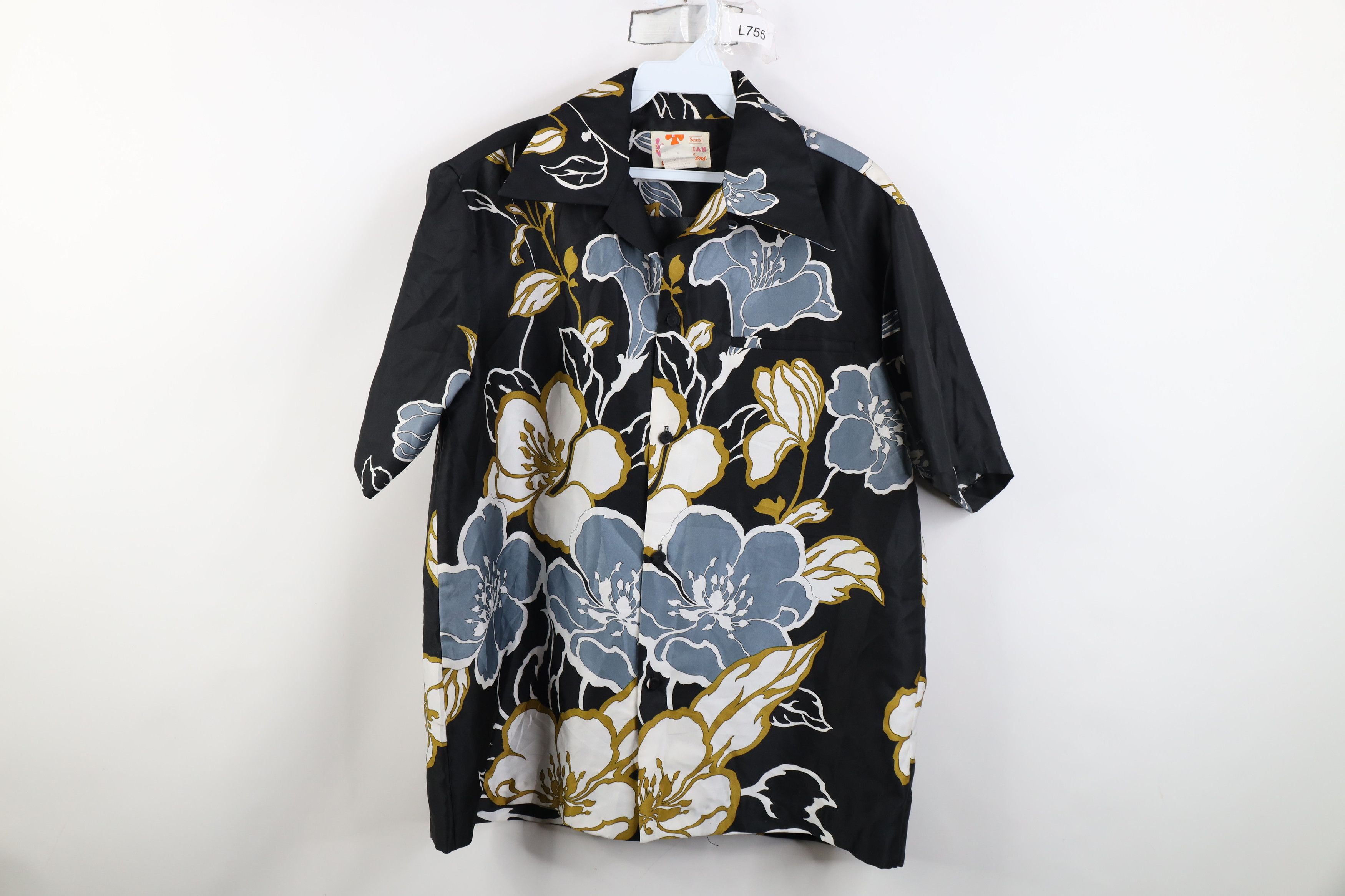 Vintage Vintage 70s Streetwear Abstract Flower Knit Button Shirt USA Size US M / EU 48-50 / 2 - 1 Thumbnail