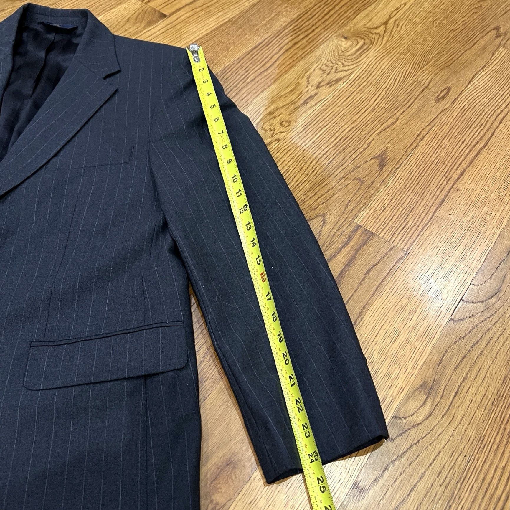 Brooks Brothers BROOKS BROTHERS 346 Stretch Blazer Jacket Gray 42R Mens Regular Fit Peak Lapel Size 42R - 7 Thumbnail
