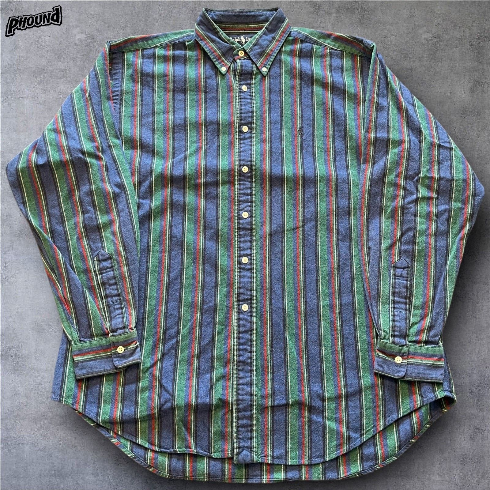 Ralph Lauren Vtg Ralph Lauren Shirt L Striped Long-Sleeve Button Up EUC Size US L / EU 52-54 / 3 - 1 Thumbnail